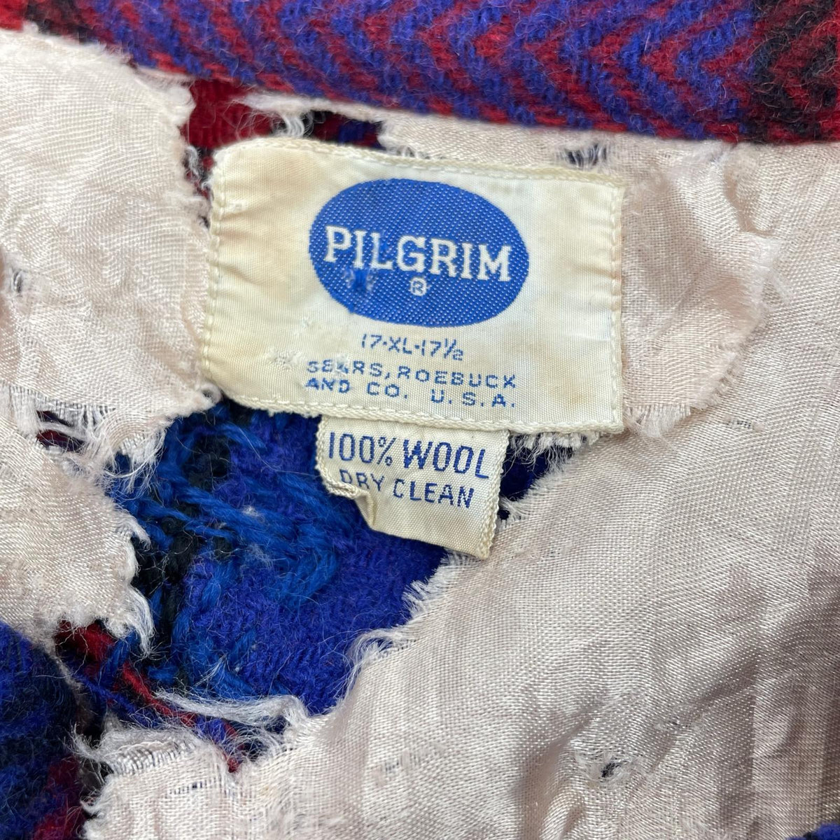 長袖シャツ 60s/PILGLIM/EOOL/ボタンシャツ/チェック