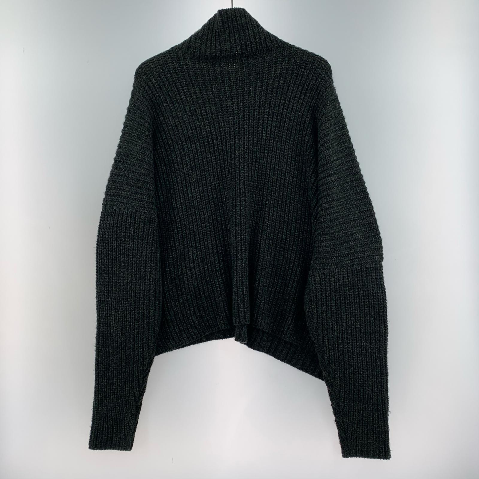ニット HIGH NECK OVER KNIT (M) S0-K05-830 チャコール M グレー