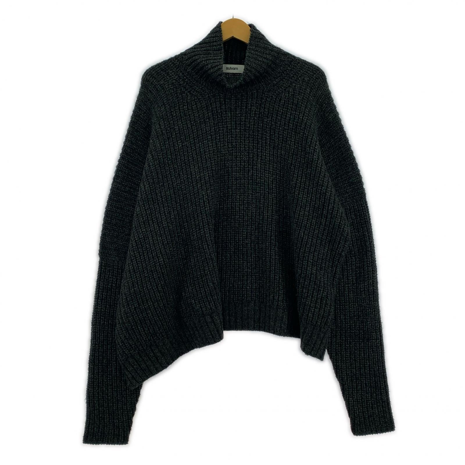 ニット HIGH NECK OVER KNIT (M) S0-K05-830 チャコール M グレー