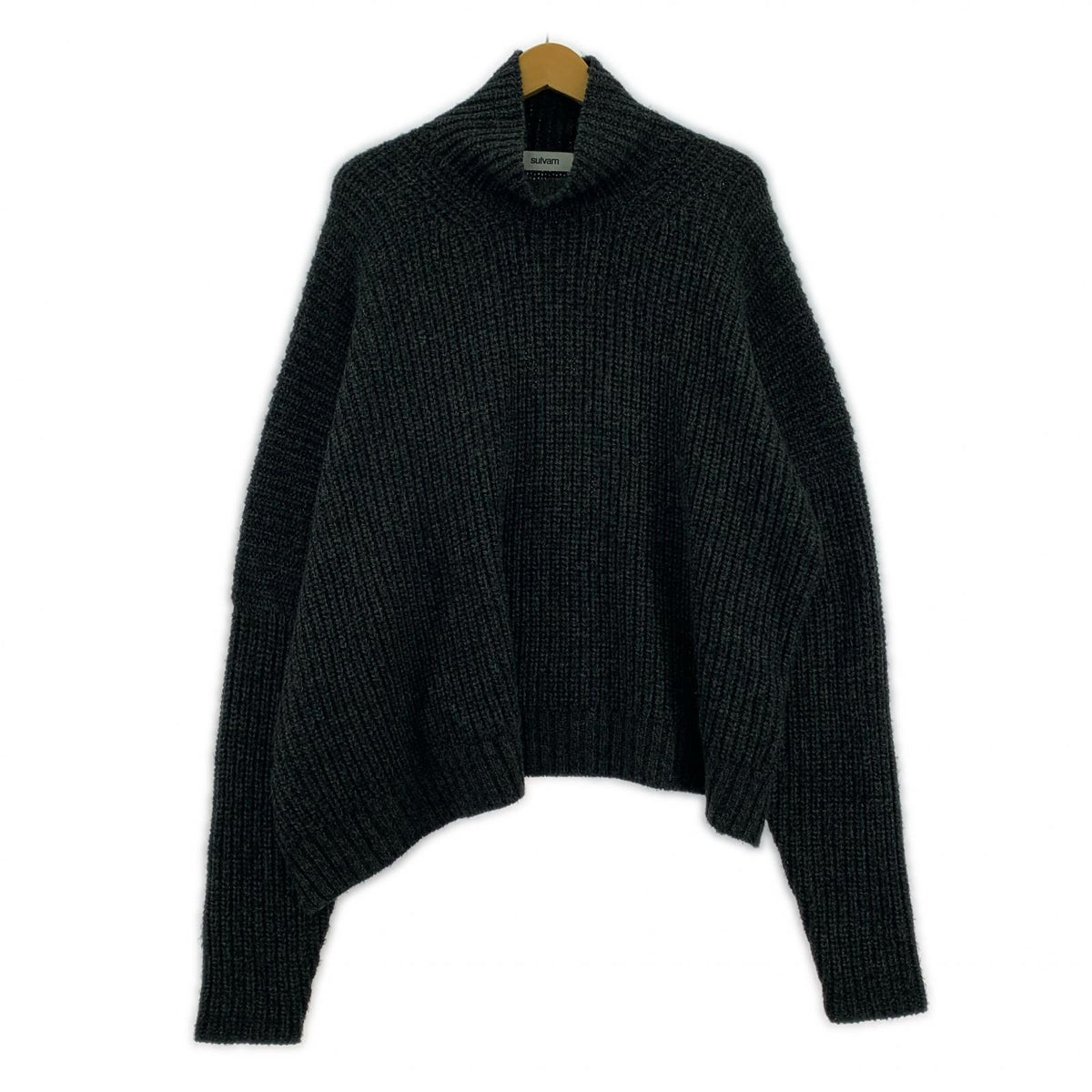 ニット HIGH NECK OVER KNIT (M) S0-K05-830 チャコール M グレー