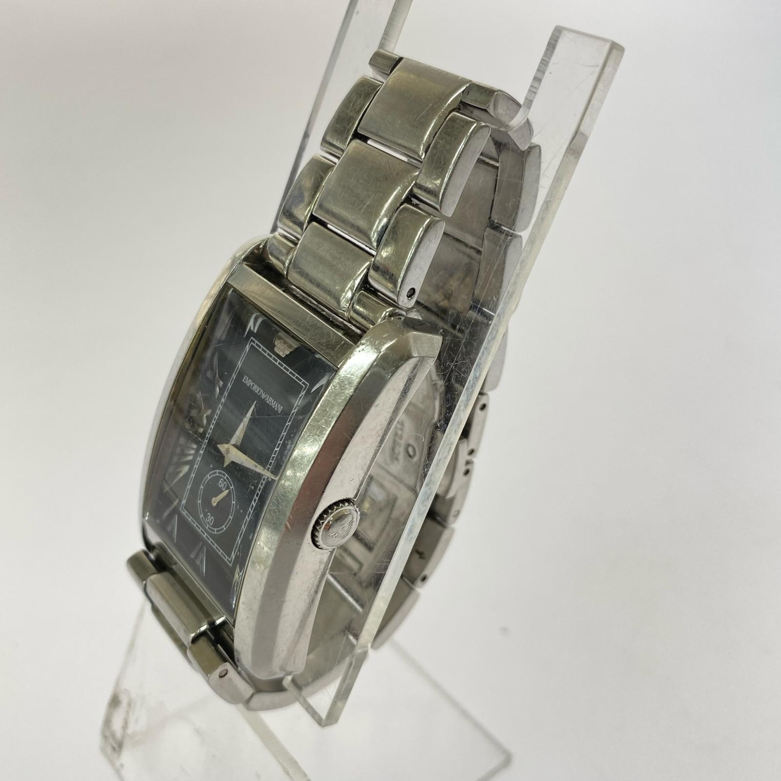 腕時計 アナログ 黒 ステンレス シルバー
