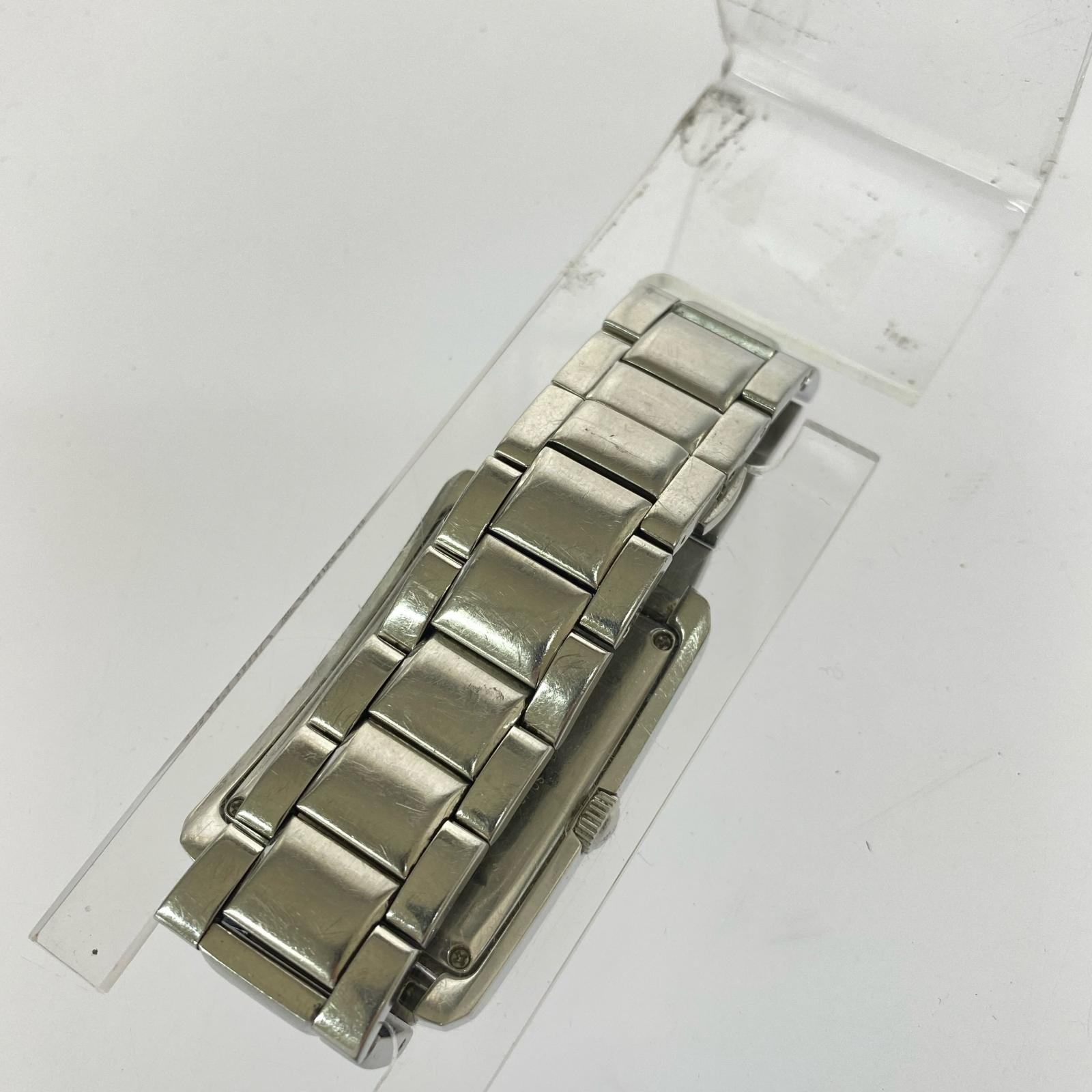 腕時計 アナログ 黒 ステンレス シルバー