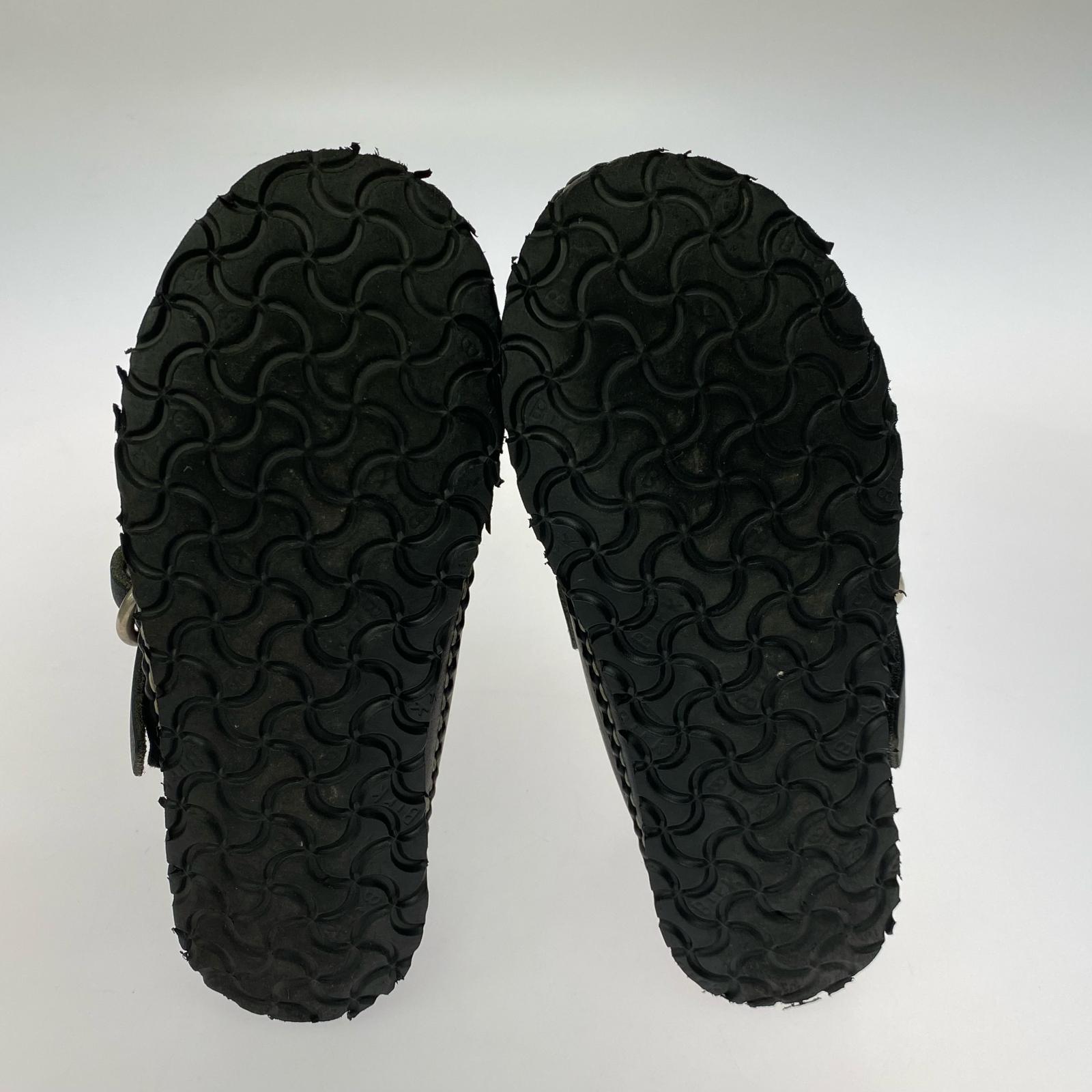 シューズ leather boot ブラック