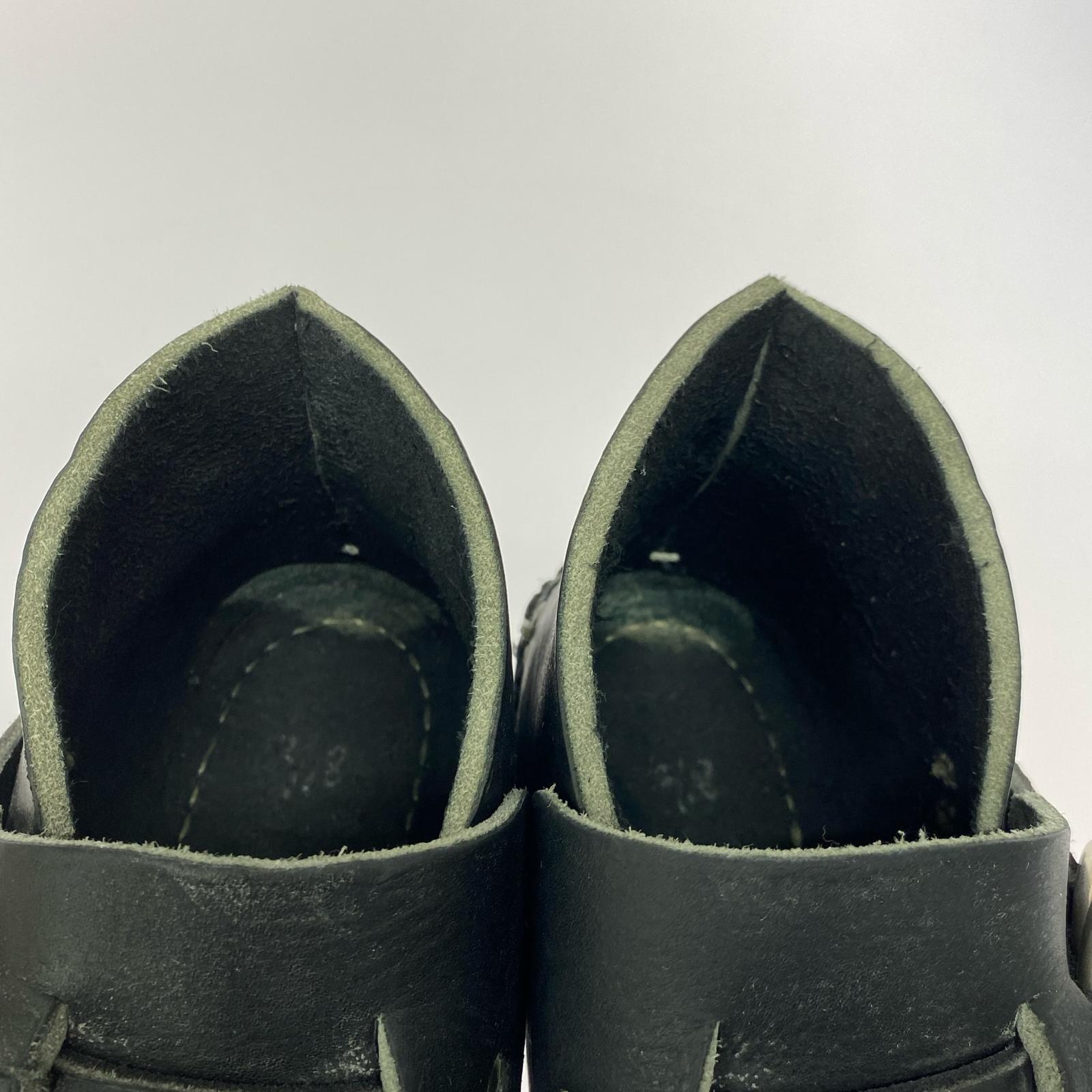 シューズ leather boot ブラック