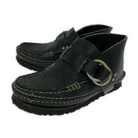 シューズ leather boot ブラック