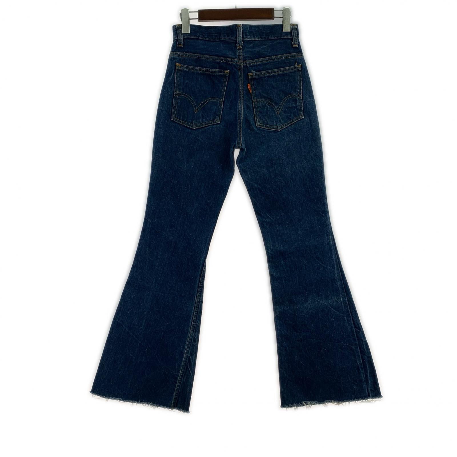 デニムパンツ 70s-80s ブーツカット ボタン裏333 オレンジタブ W27 ブルー