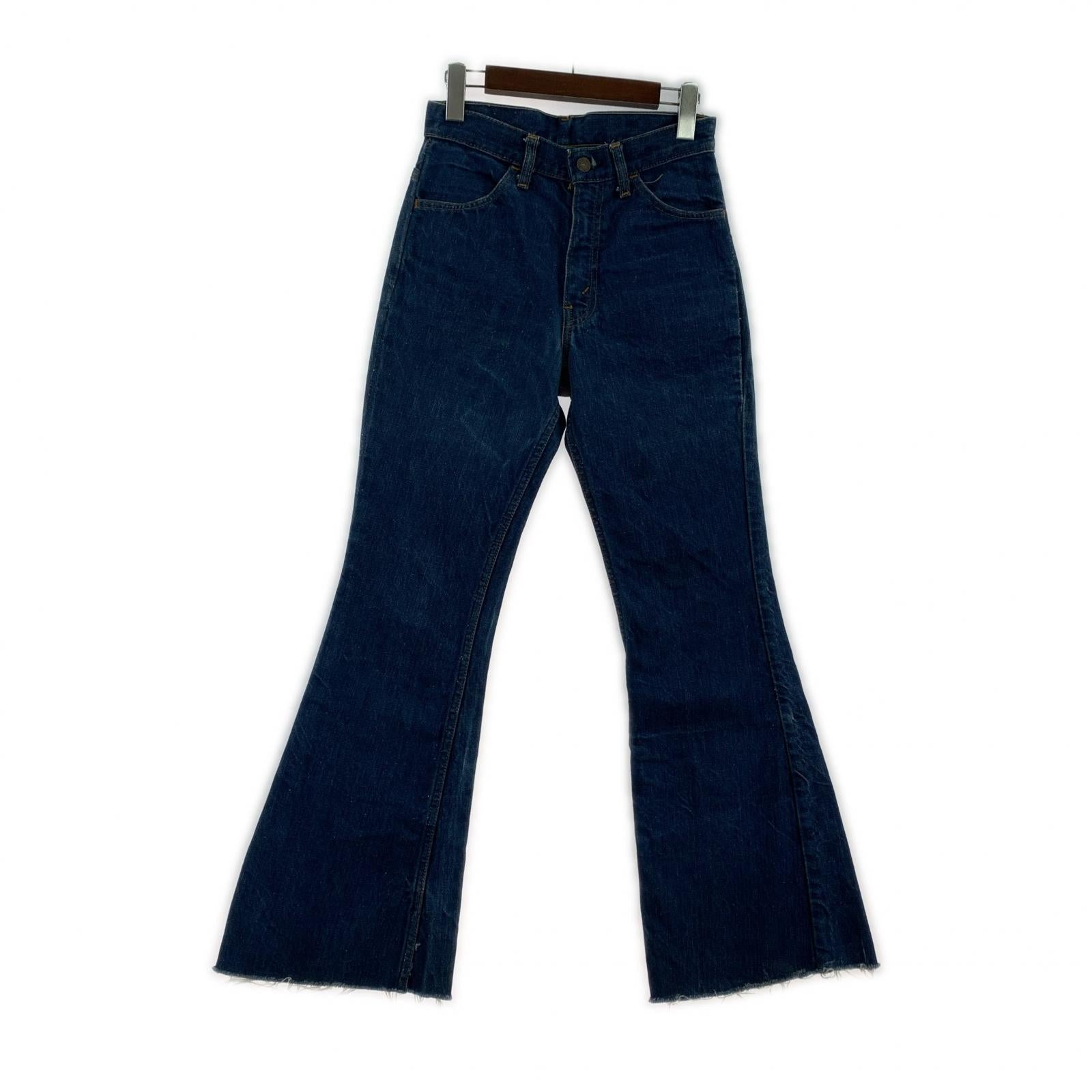 デニムパンツ 70s-80s ブーツカット ボタン裏333 オレンジタブ W27 ブルー