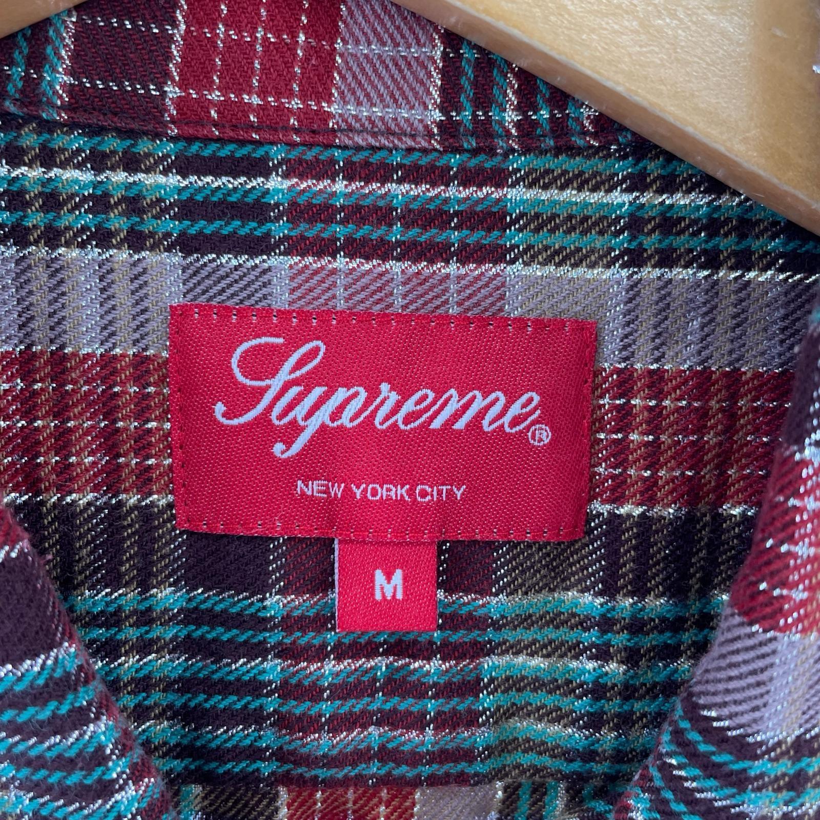 半袖シャツ 23ss Metallic Plaid S M