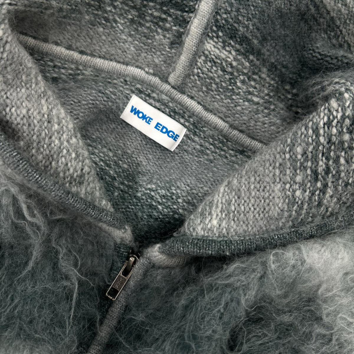 パーカー WOKE EDGE Gradation Mohair Zip Knit L