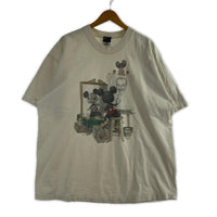 半袖Tシャツ 90s ミッキー ノーマンロックウェル パロディーTEE (XXL) ベージュ