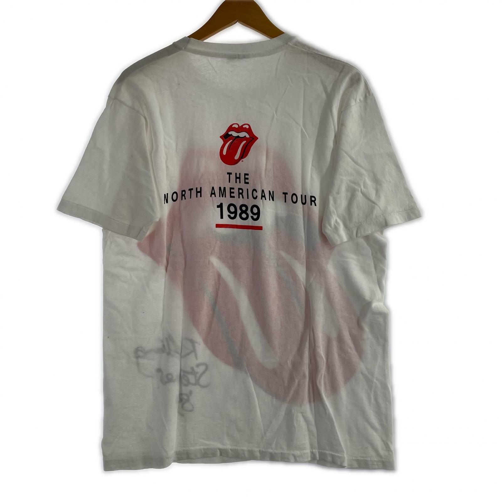 半袖Tシャツ 90s HANES ROLLLING STONES 89年ツアー (L) L ホワイト