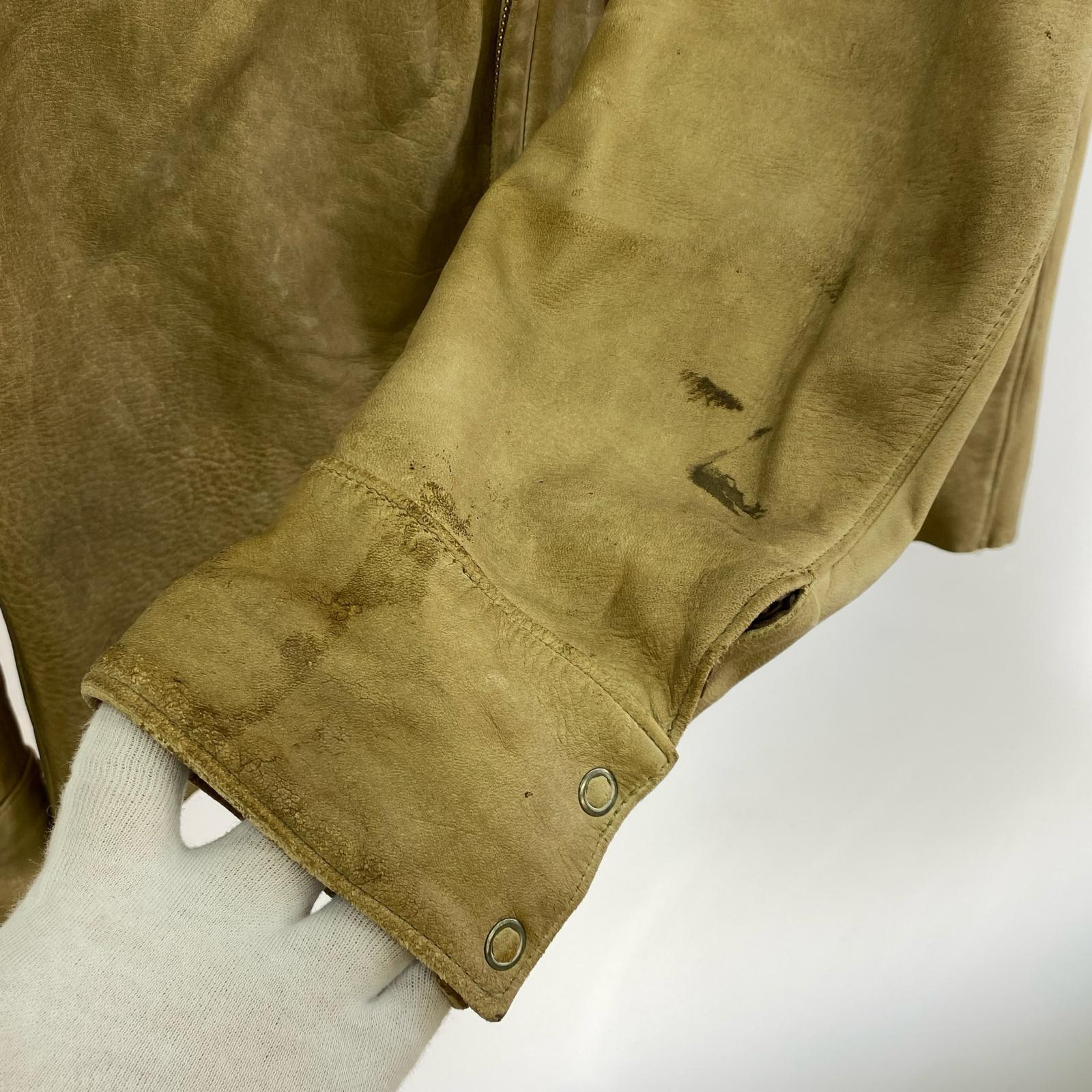 レザージャケット 40s MID WESTERN SPORT TOGS ディアスキン 40 ベージュ