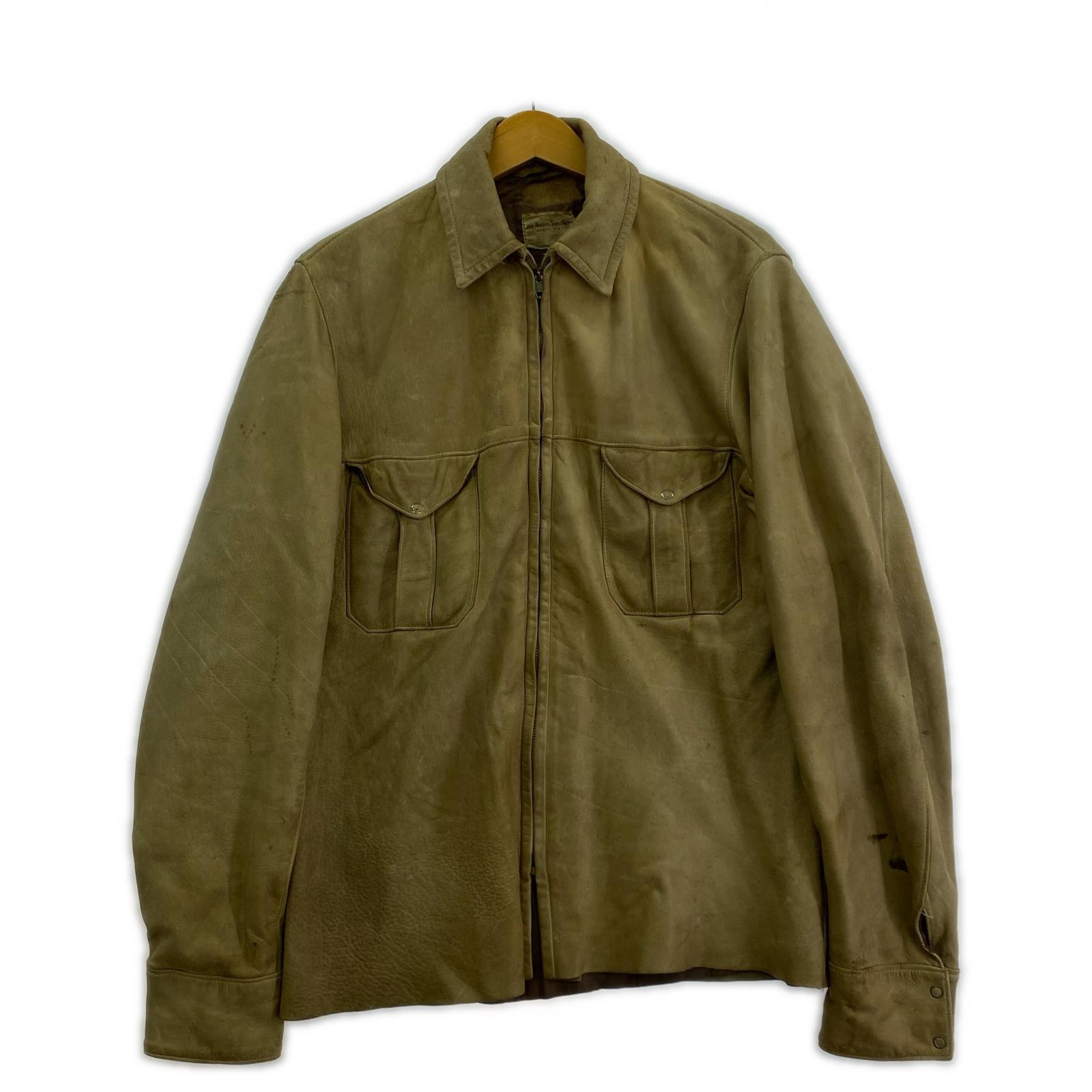 レザージャケット 40s MID WESTERN SPORT TOGS ディアスキン 40 ベージュ