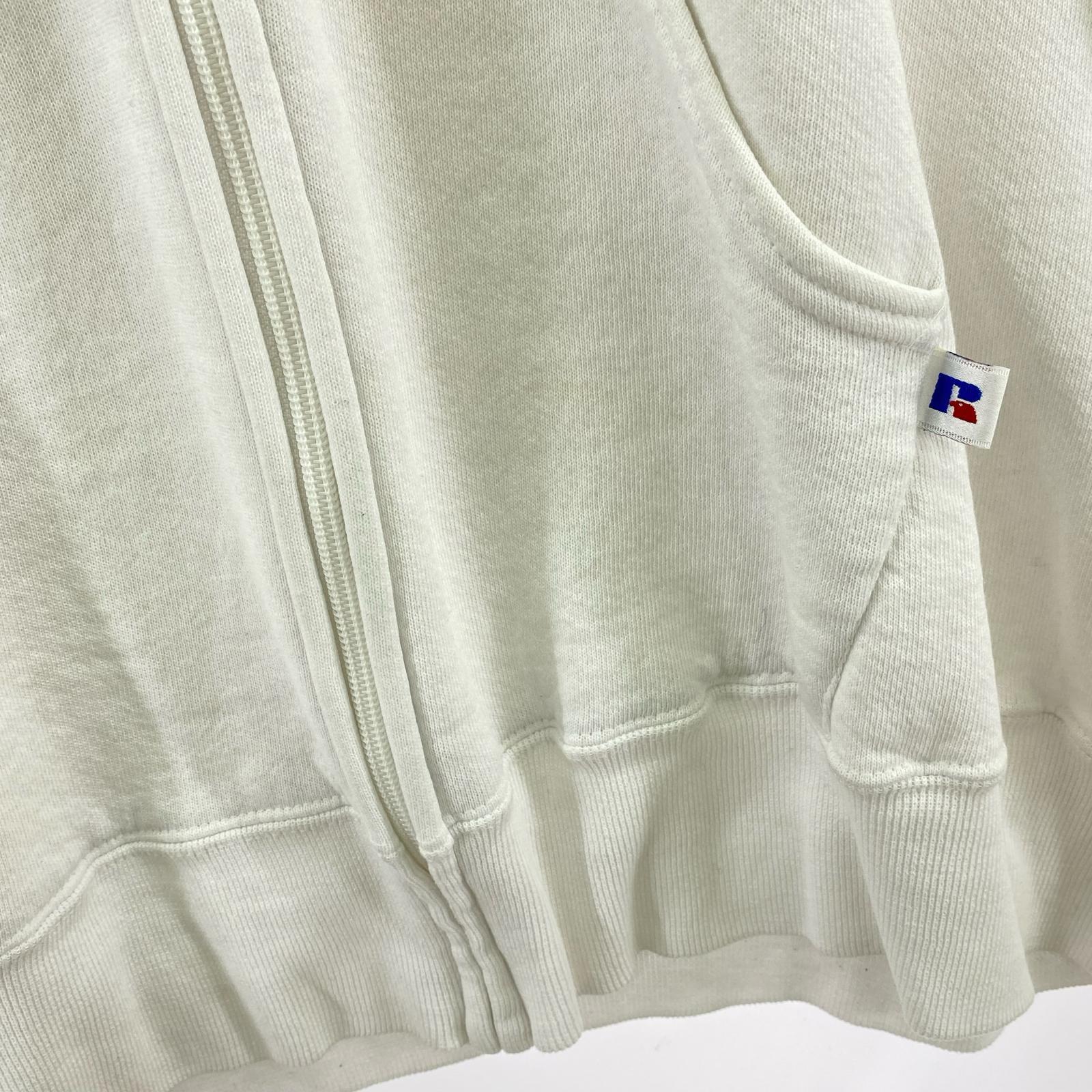 パーカー 90s RUSSELL (L) 白 L ホワイト
