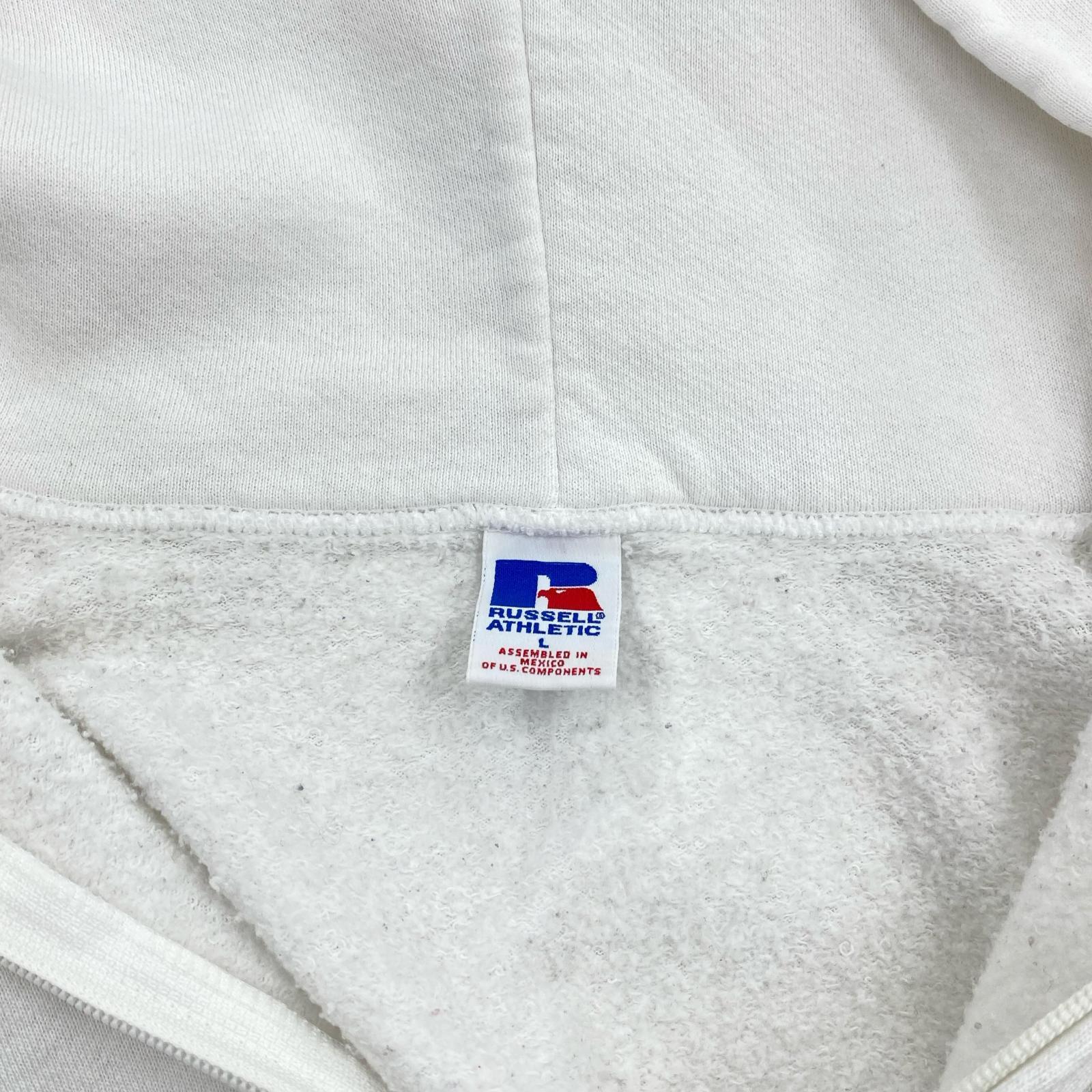 パーカー 90s RUSSELL (L) 白 L ホワイト