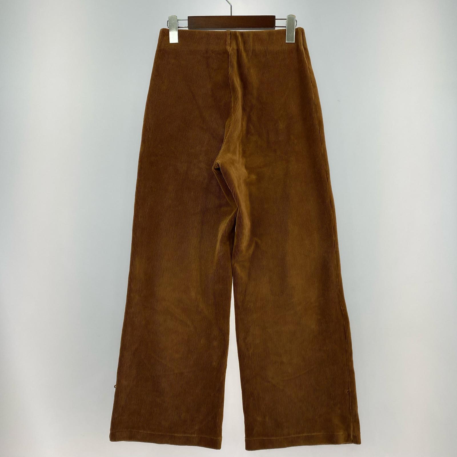パンツ Corduroy like pile wide pants 茶 1 ブラウン