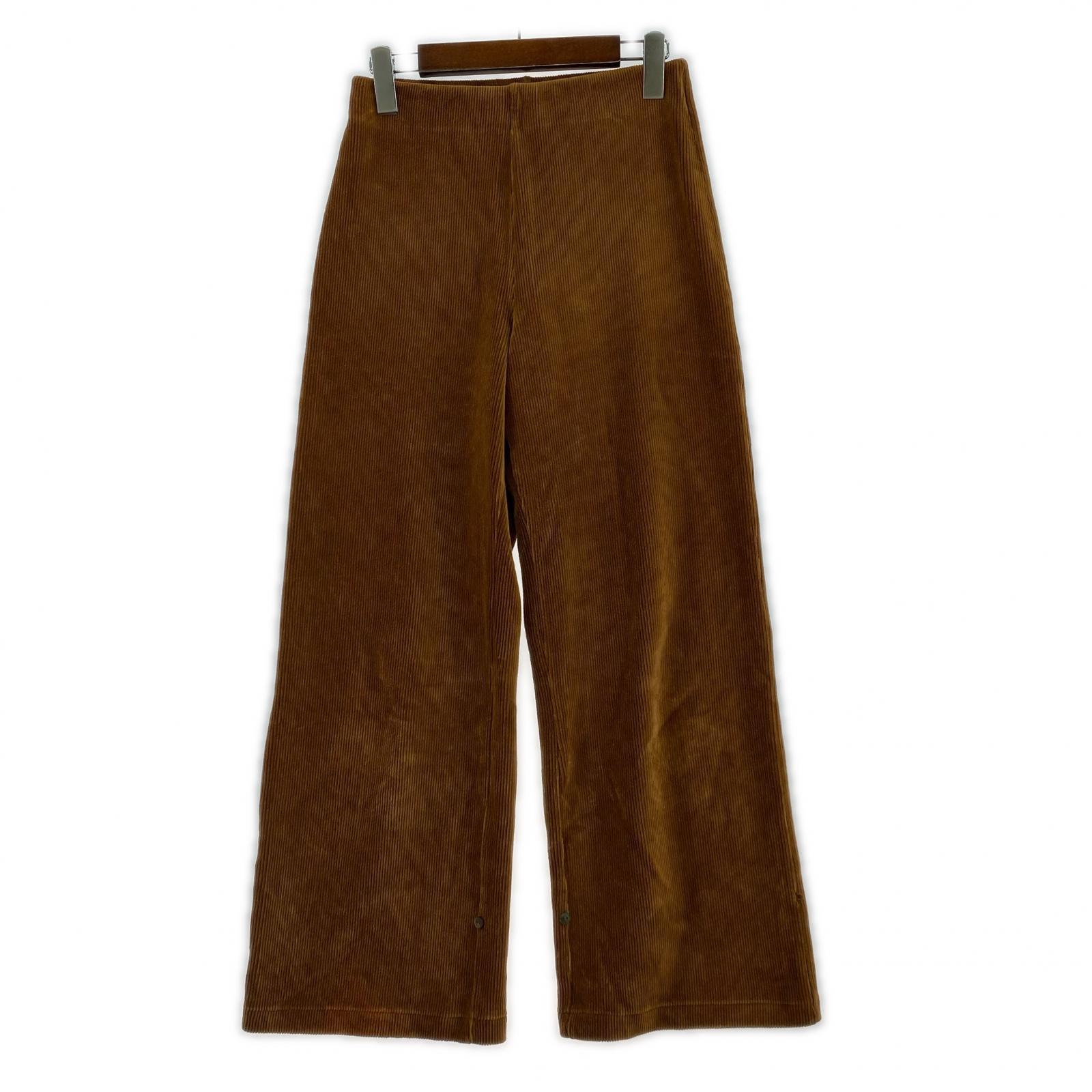 パンツ Corduroy like pile wide pants 茶 1 ブラウン