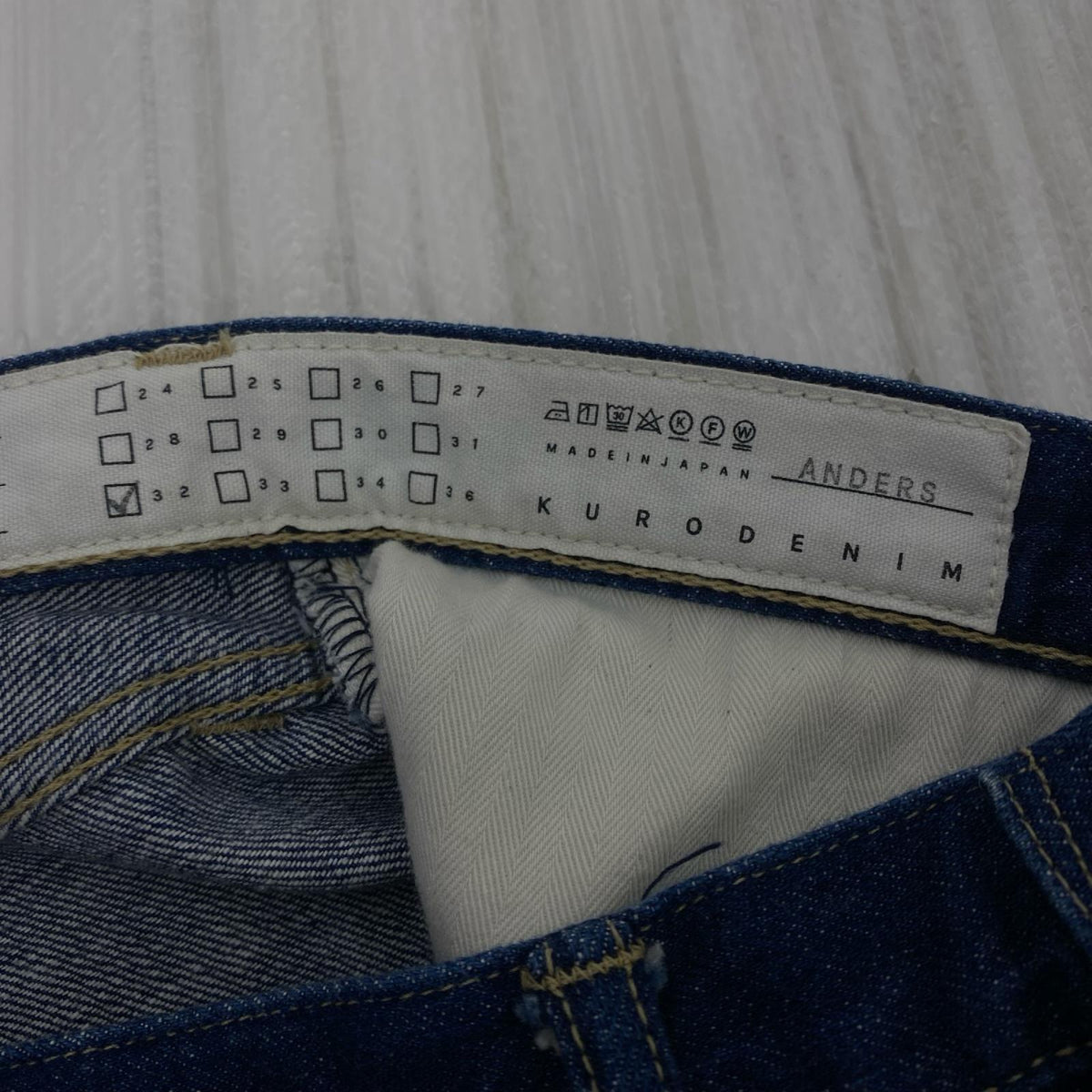 デニムパンツ KURO ANDERS デニムパンツ 紺 (W32) 32 ネイビー