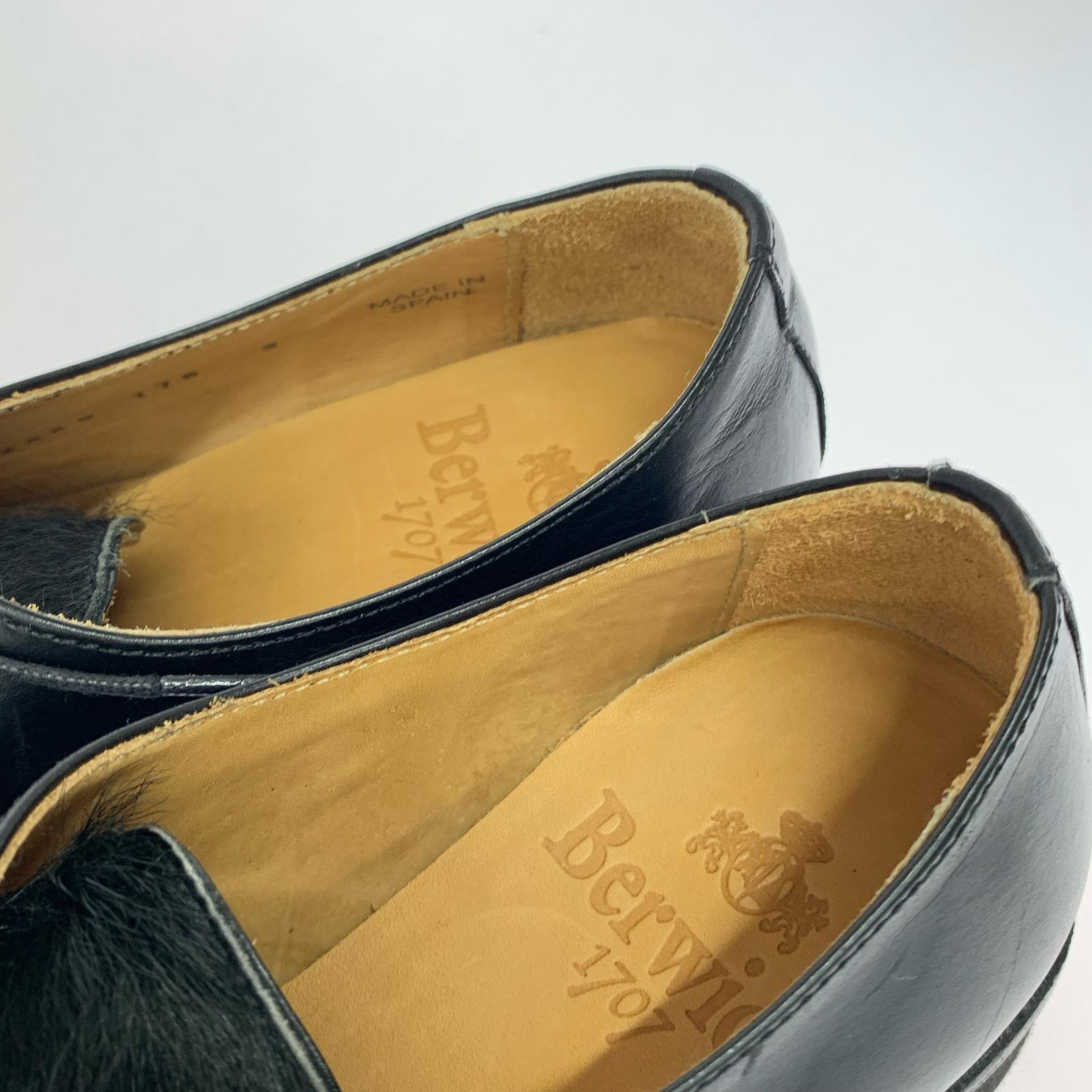 シューズ berwick ハラコ,blk 5 5 ブラック