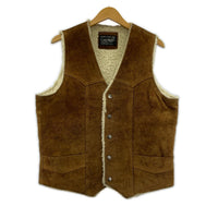 長袖シャツ 80s Leather Boa Best M BRW ブラウン
