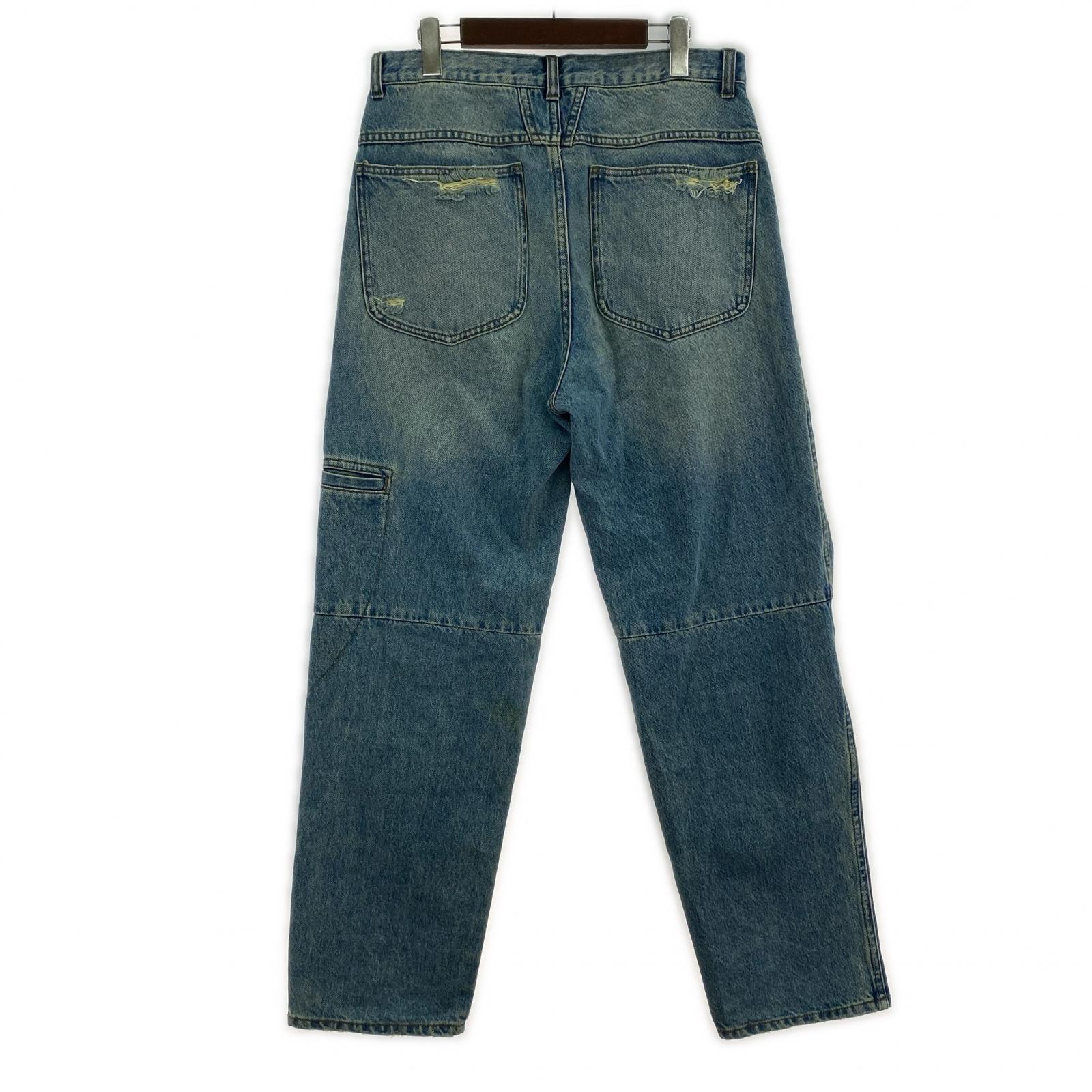 デニムパンツ USED加工 デニムパンツ インディゴ W33 M ブルー