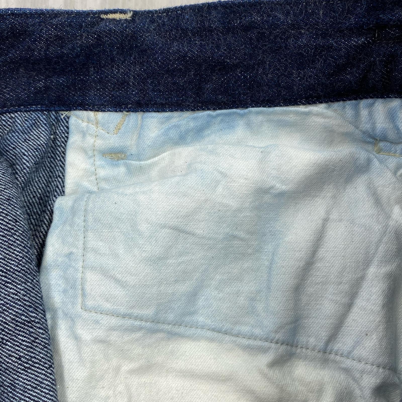 デニムパンツ 24AW ベルテッドパンツ インディゴ (2) A03--03001 2