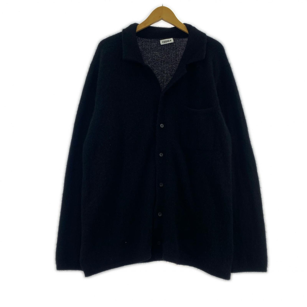 長袖シャツ カシミヤニットシャツ ブラック (M) 13-214-032 M ブラック