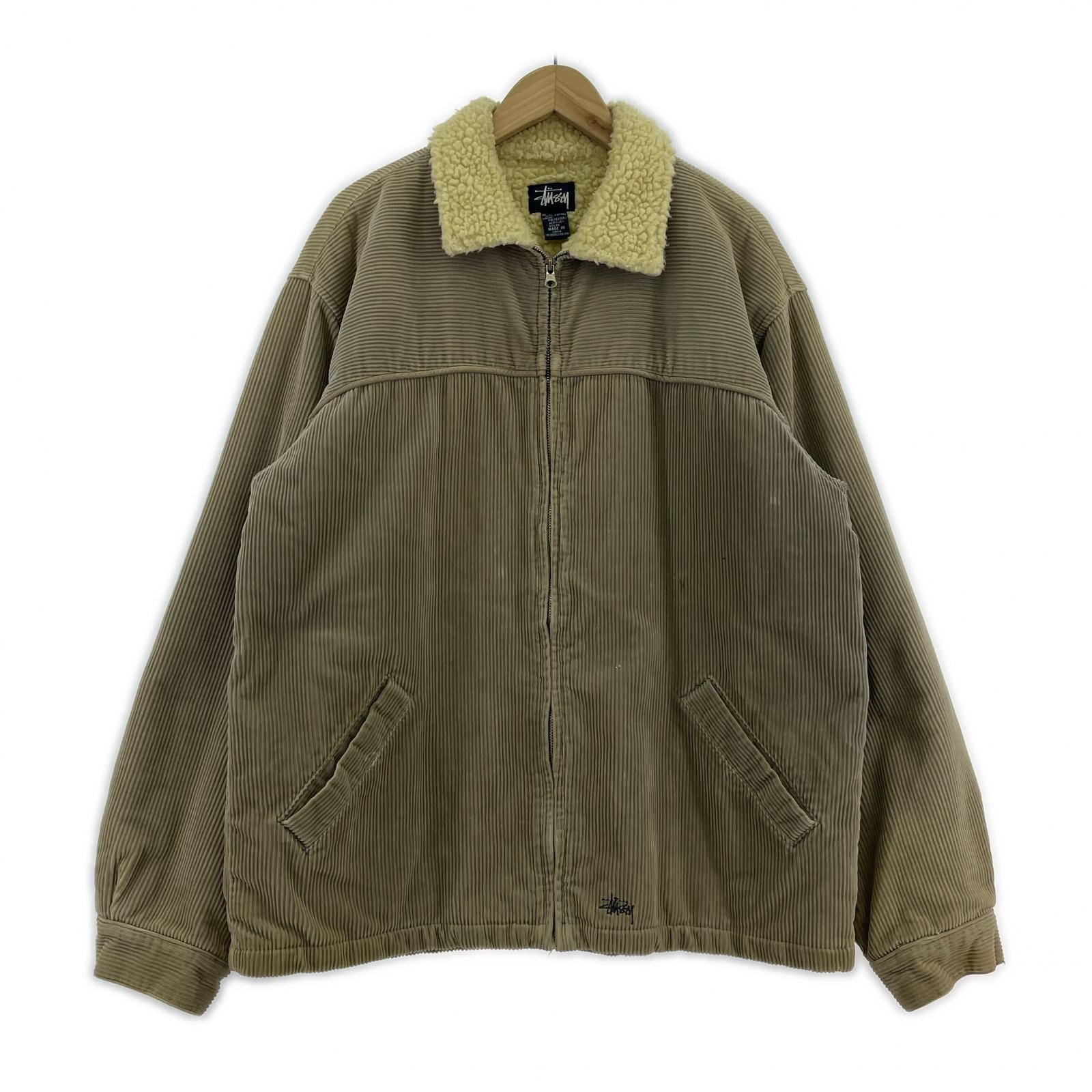 ジャケット STUSSY 紺タグ コーデュロイジャケット ベージュ (L) L ベージュ