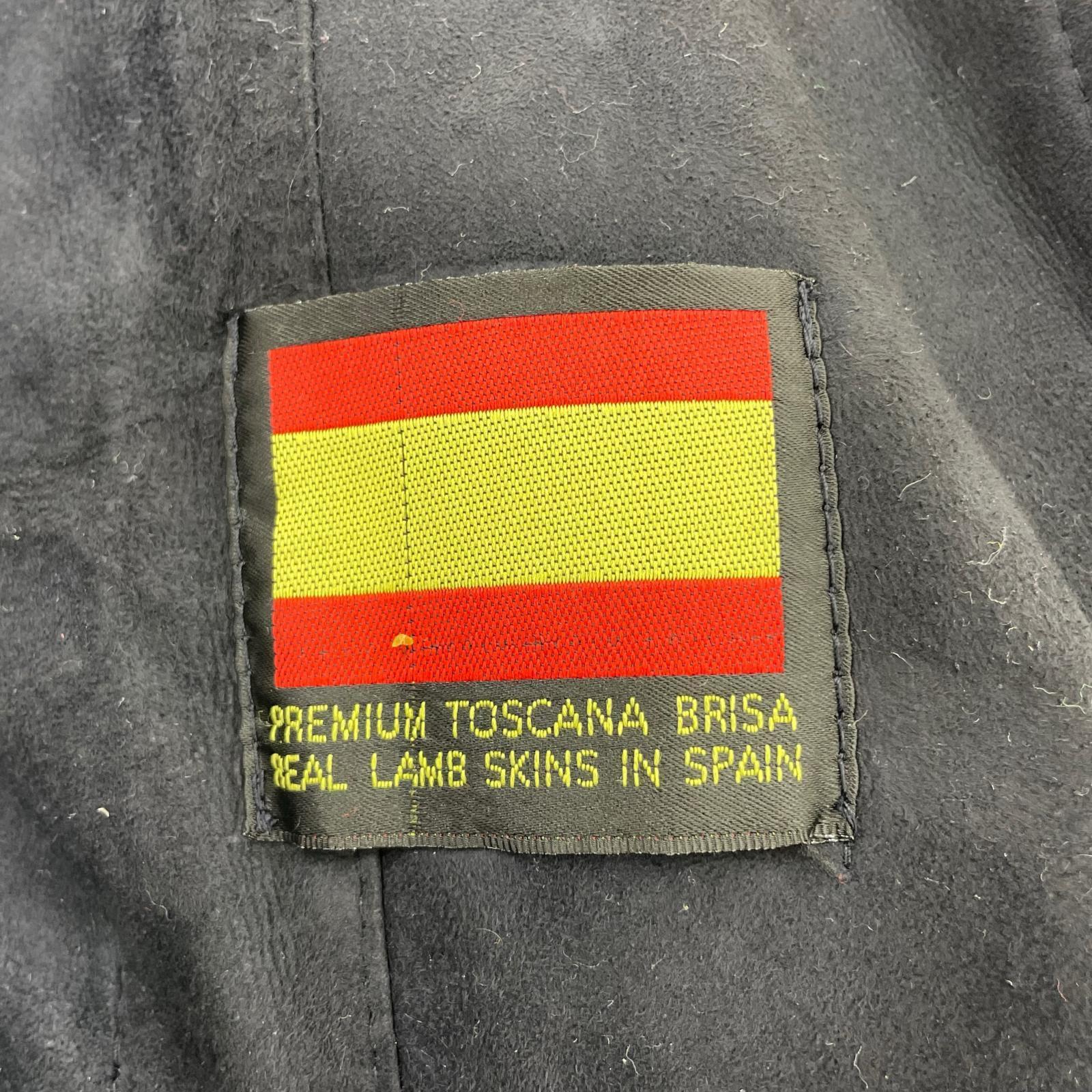 ジャケット PREMIUM TOSCANA 羊革 ラムレザー リアルファー S ブラック