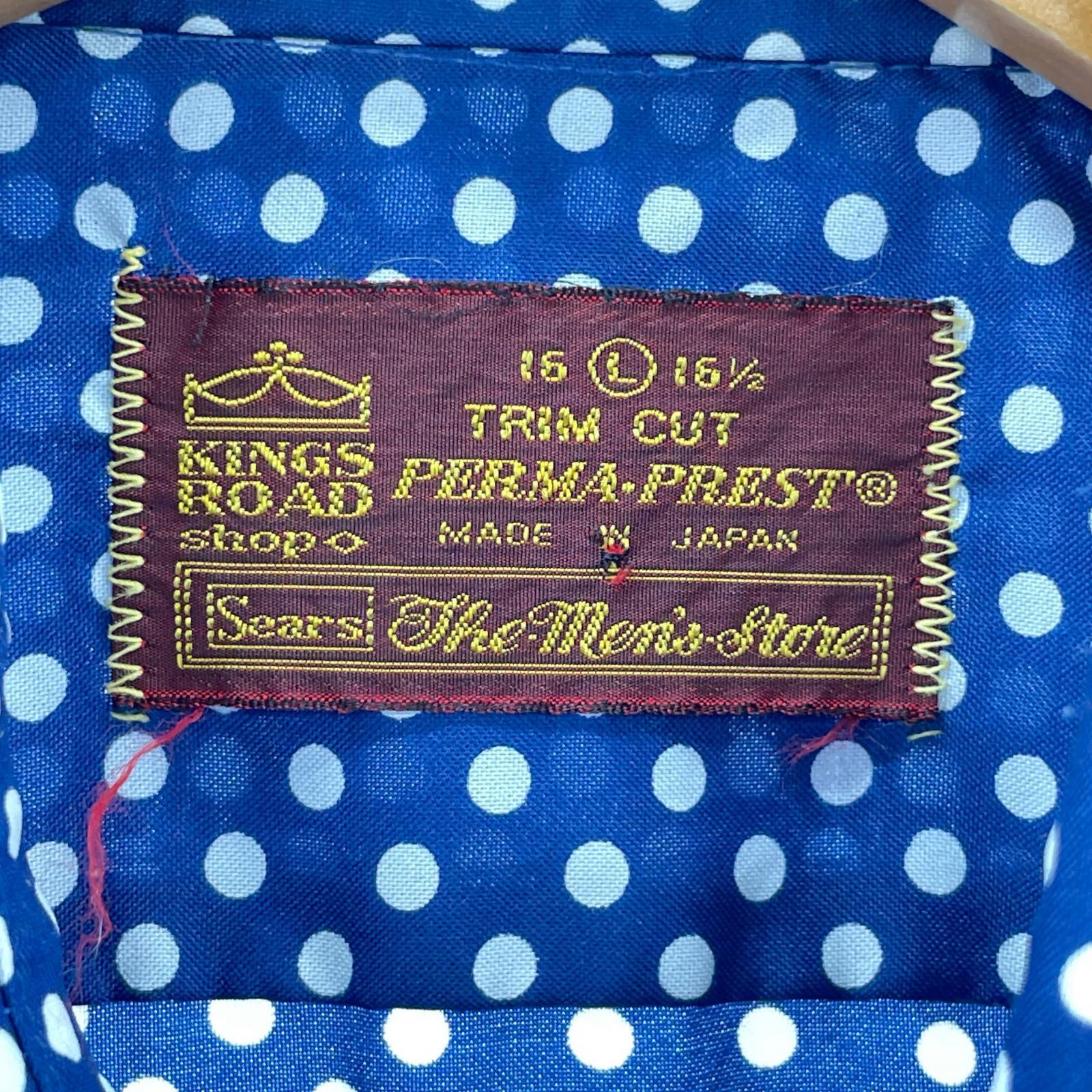 半袖シャツ Sears KINGS ROAD ドットシャツ BLU (L) L ブルー