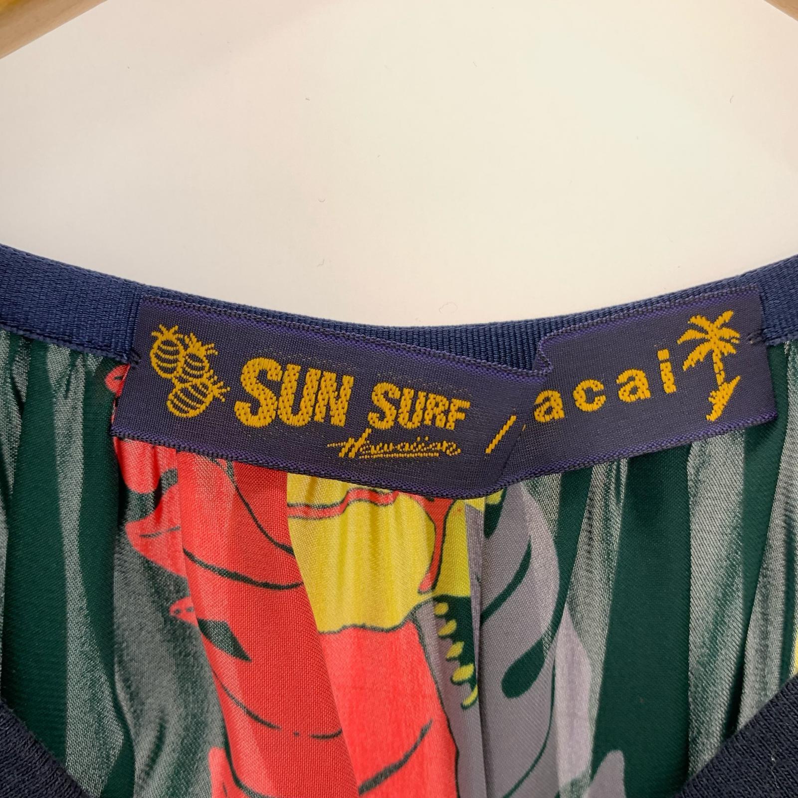 半袖Tシャツ x SUNSURF/パームツリードッキングプリーツフレアTシャツ/2 2