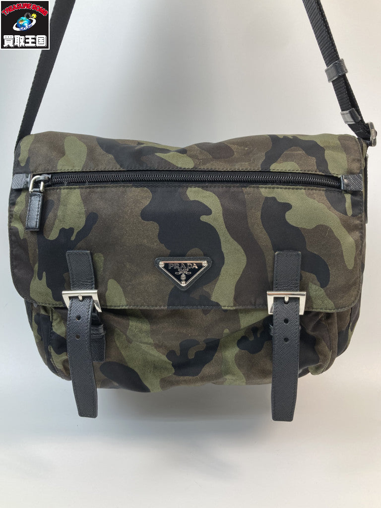 PRADA カモフラ ナイロン メッセンジャーバッグ 緑