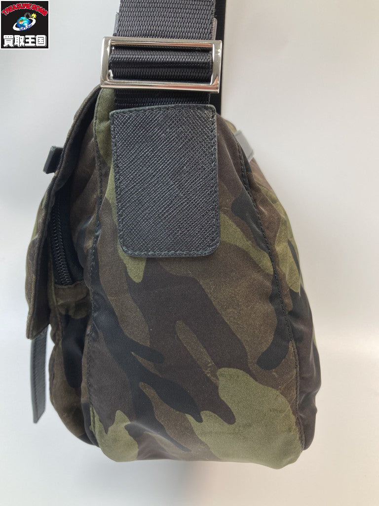 PRADA カモフラ ナイロン メッセンジャーバッグ 緑