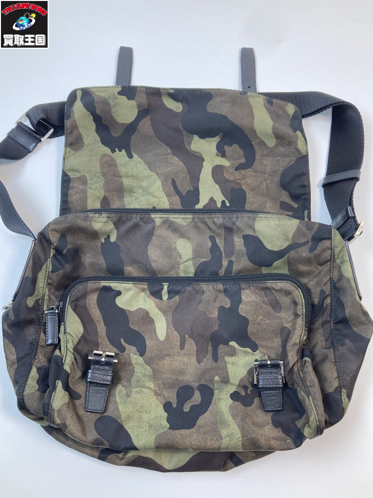 PRADA カモフラ ナイロン メッセンジャーバッグ 緑