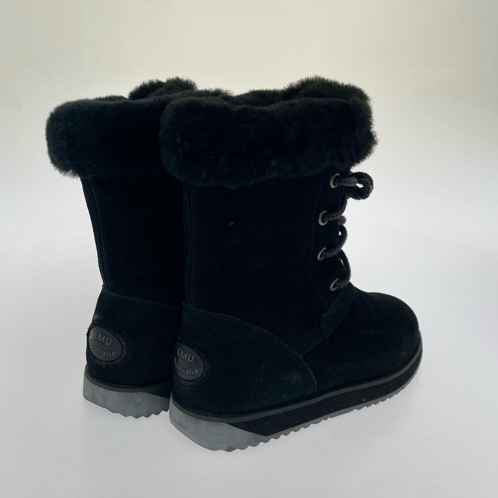 ブーツ ムートンレースアップブーツ BLK 23cm (US5 UK4 1/2 EU36) ブラック