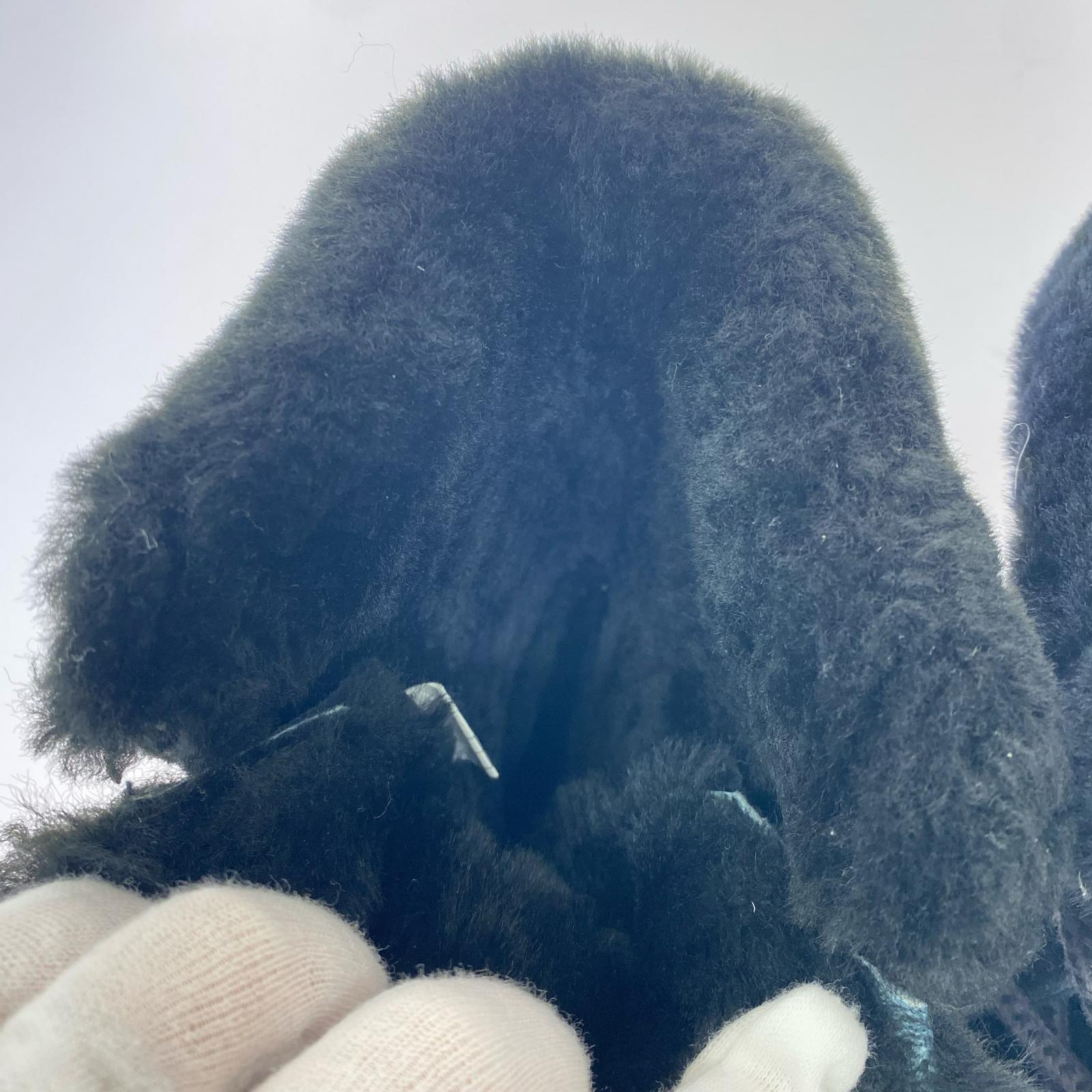 ブーツ ムートンレースアップブーツ BLK 23cm (US5 UK4 1/2 EU36) ブラック