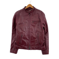レザージャケット Leather Jacket M M ワインレッド