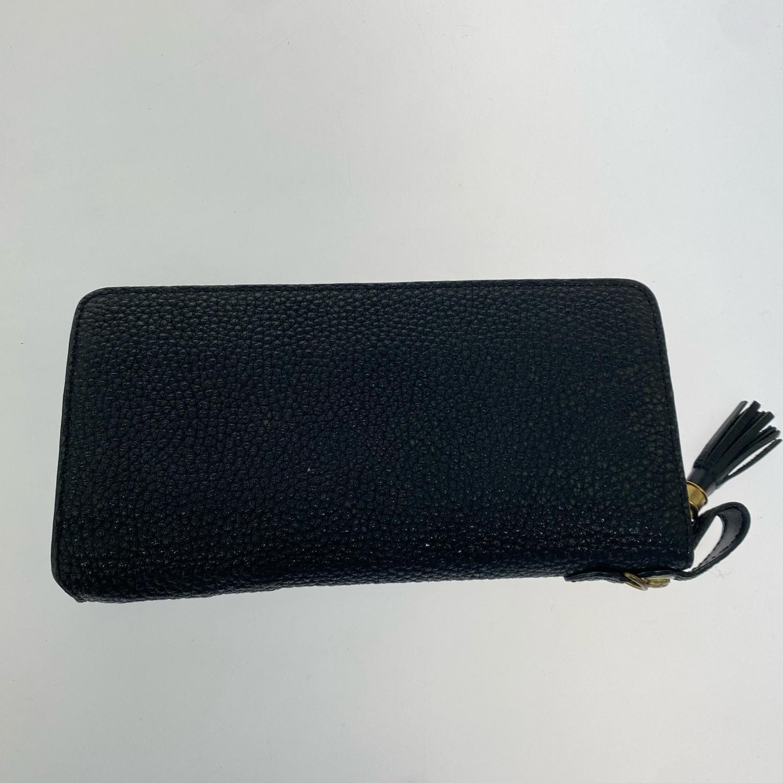 長財布 ラウンドジップウォレット BLK ブラック