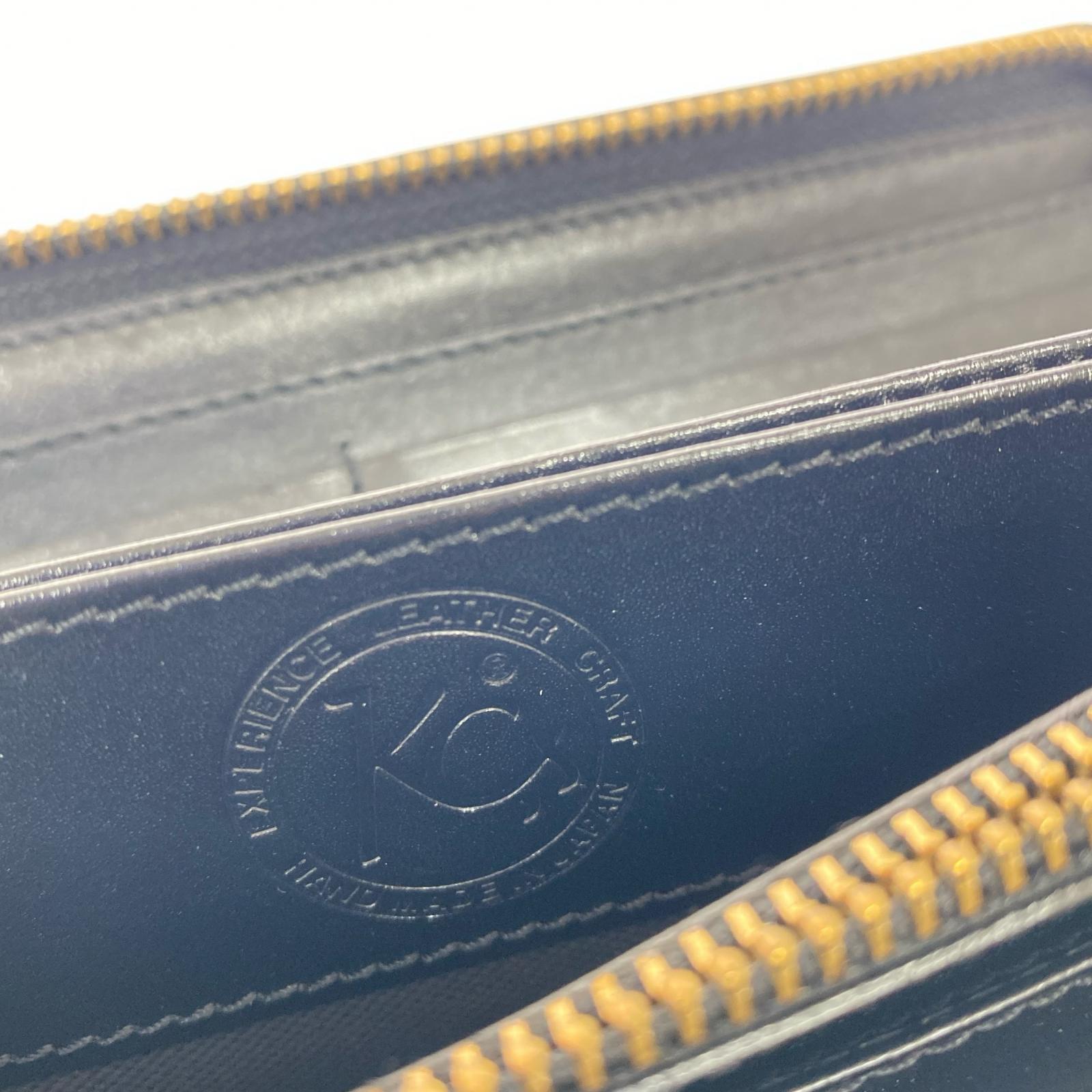 長財布 ラウンドジップウォレット BLK ブラック