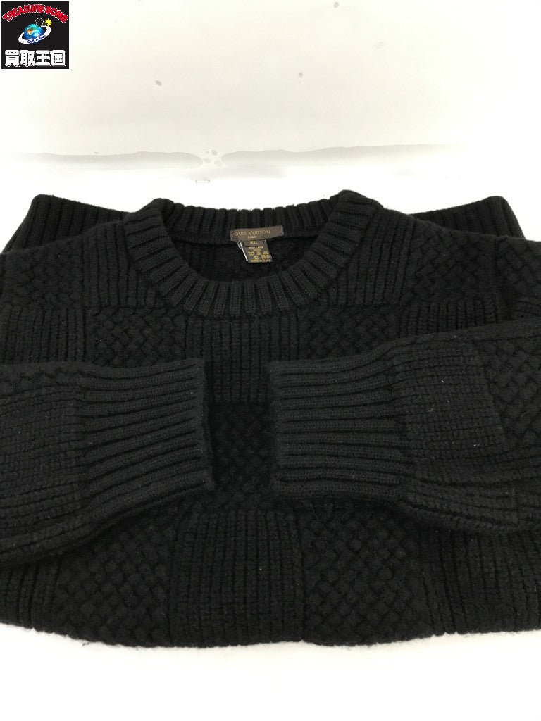 ダミエ ニット 黒(XL)