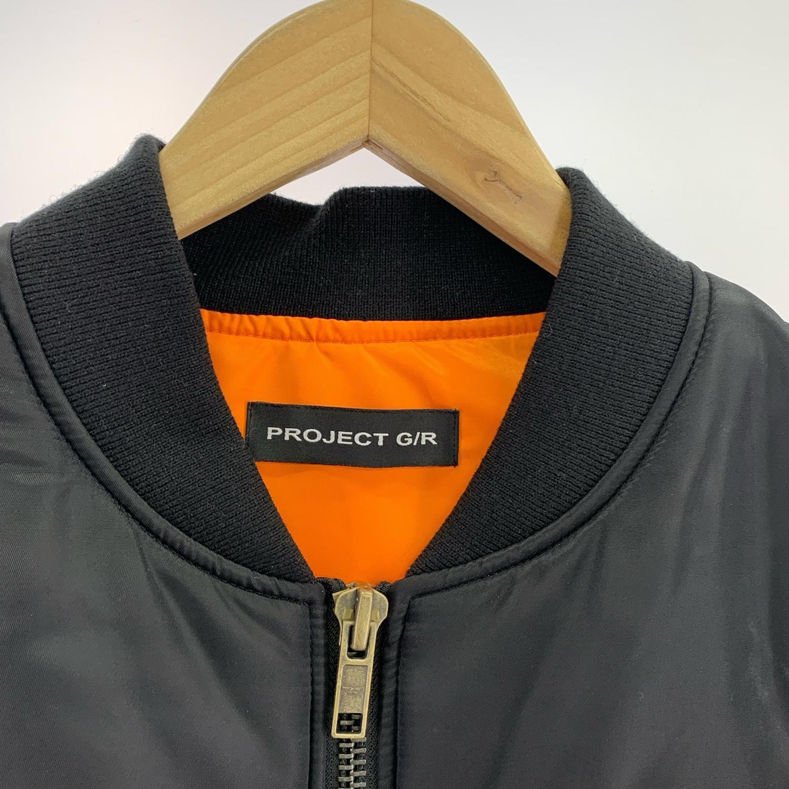 ジャケット PROJECT G/R 23AW METALIC BOMBER JACKET 3 3 ブラック