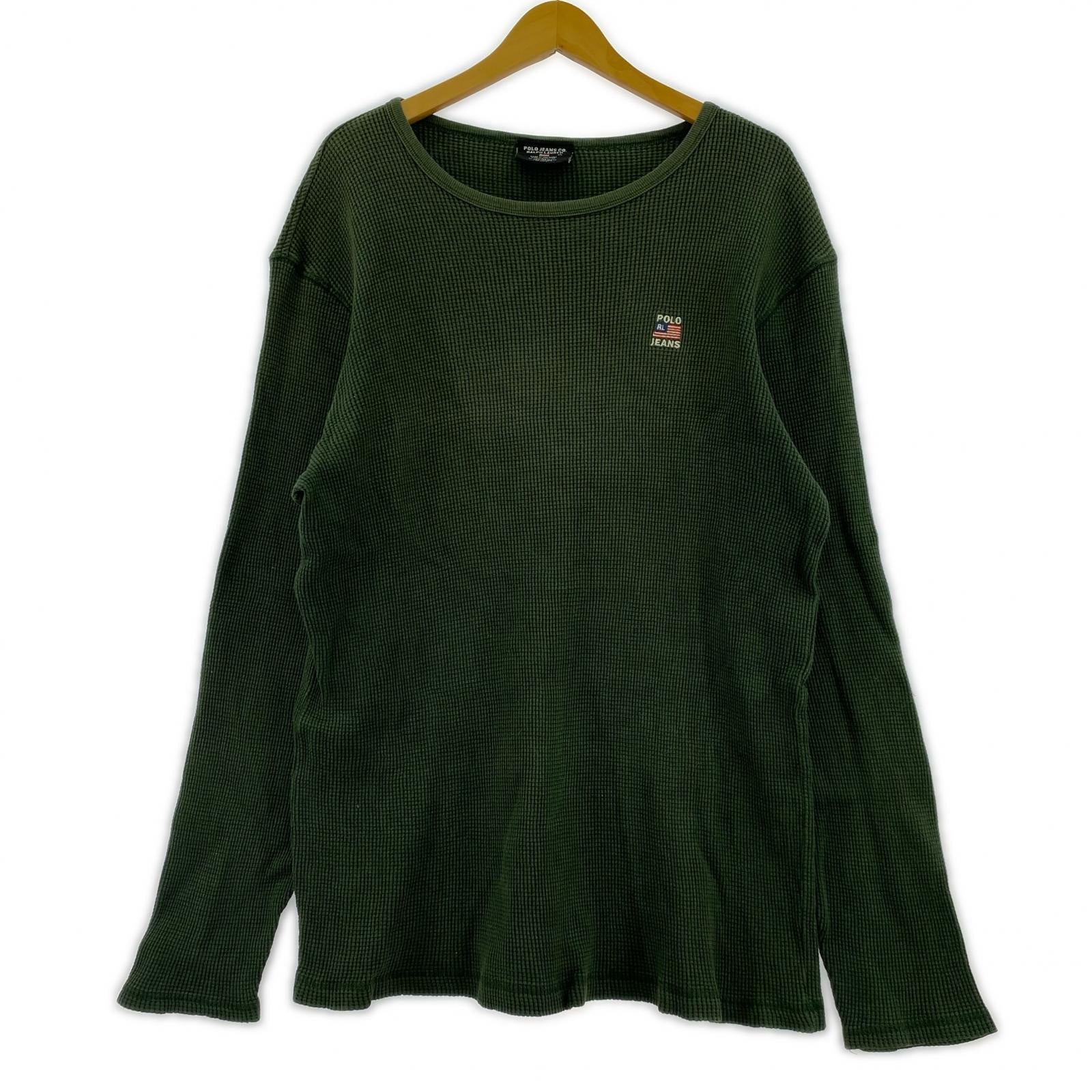 長袖Tシャツ POLO JEANS サーマルカットソー 緑 グリーン