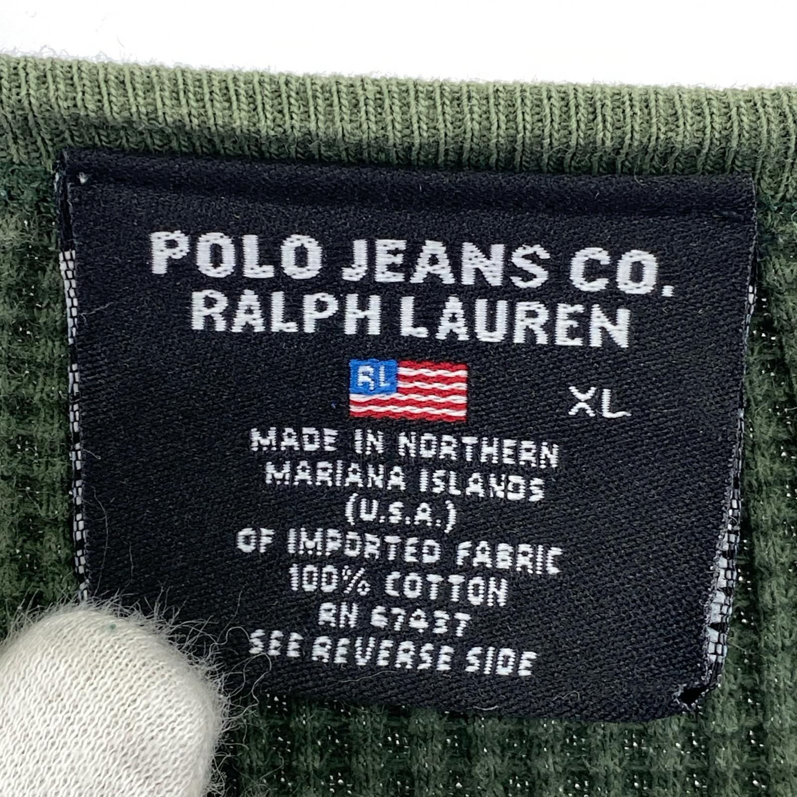 長袖Tシャツ POLO JEANS サーマルカットソー 緑 グリーン