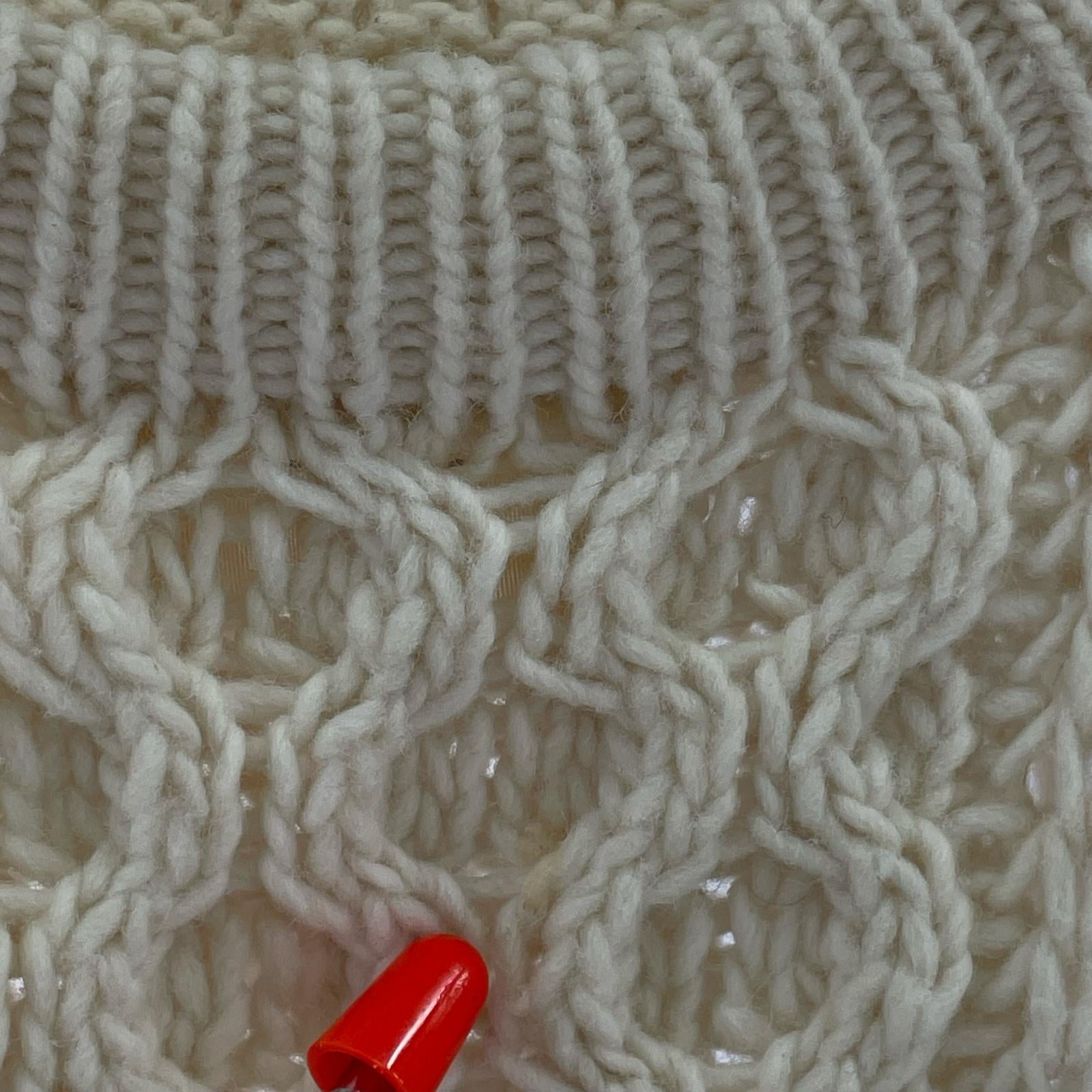 ニット Pattern Hand Knit ホワイト