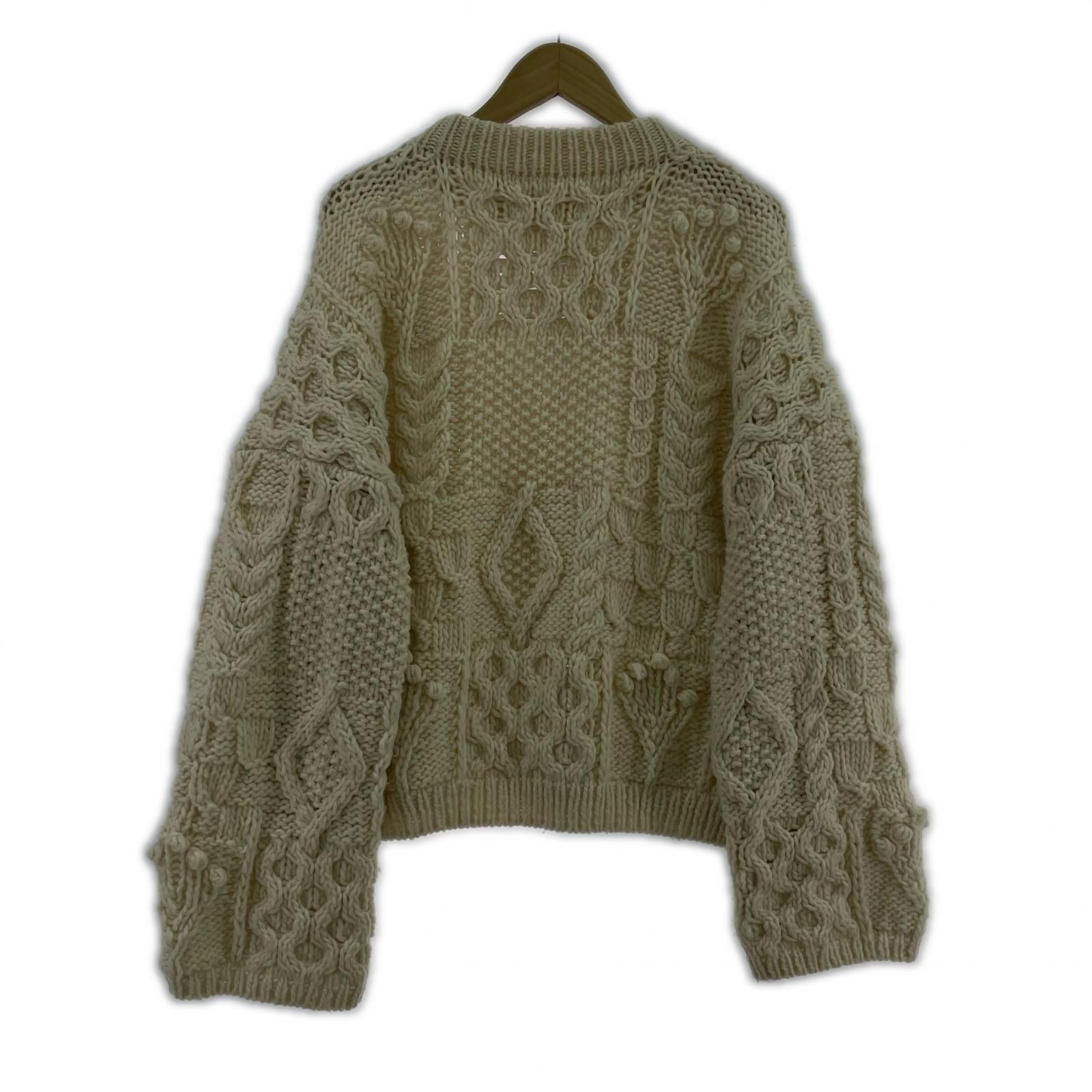ニット Pattern Hand Knit ホワイト