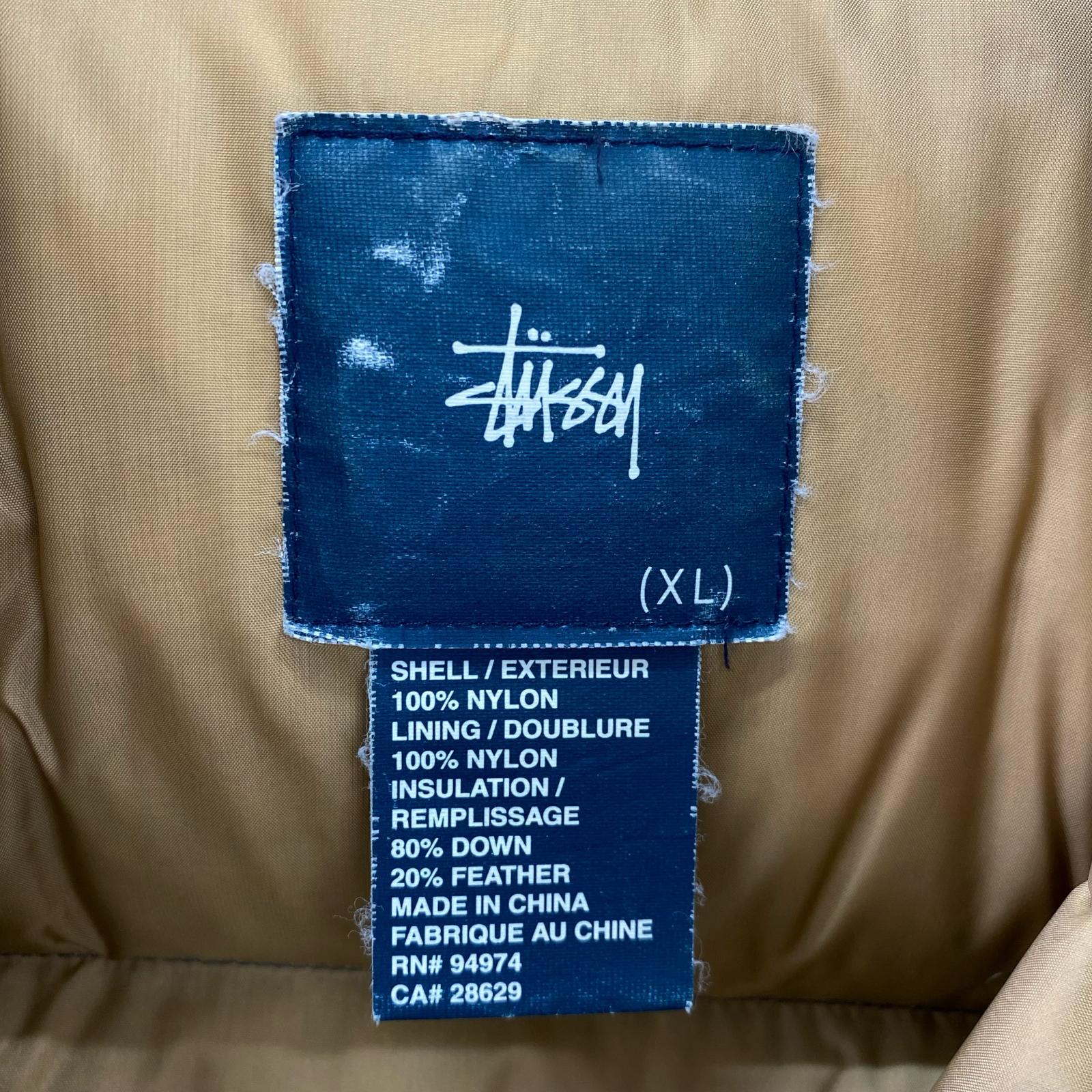 ダウンジャケット 90s STUSSY ダウンジャケット グレー チェック (XL) グレー