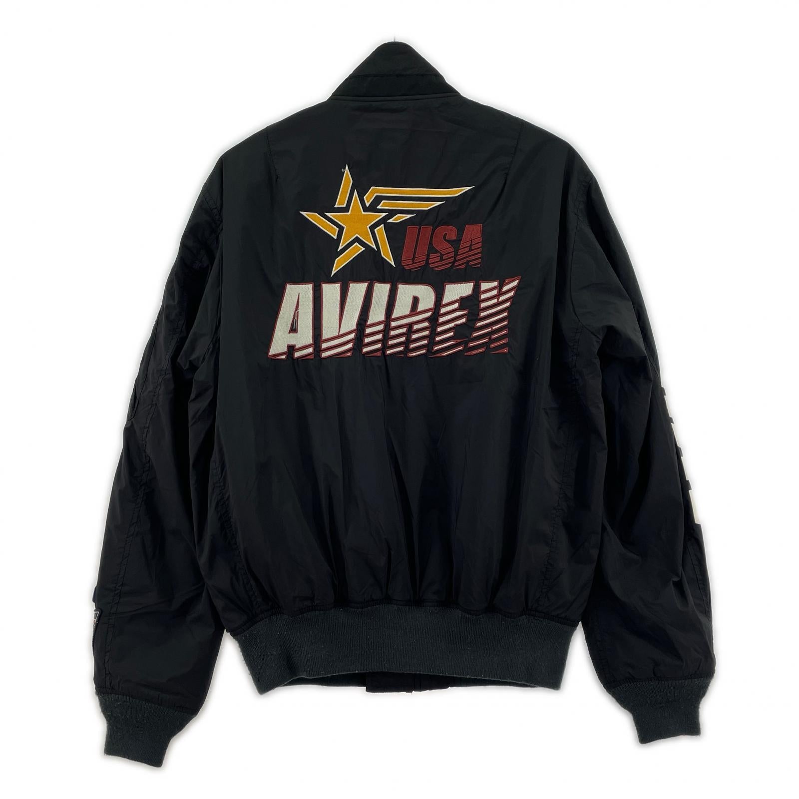 ジャケット AVIREX STREET GEAR TRACK MA-1 L ブラック