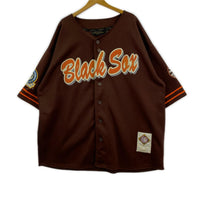 半袖Tシャツ NLBM Black Sox 刺繍 ベースボールシャツ 3XL ブラウン