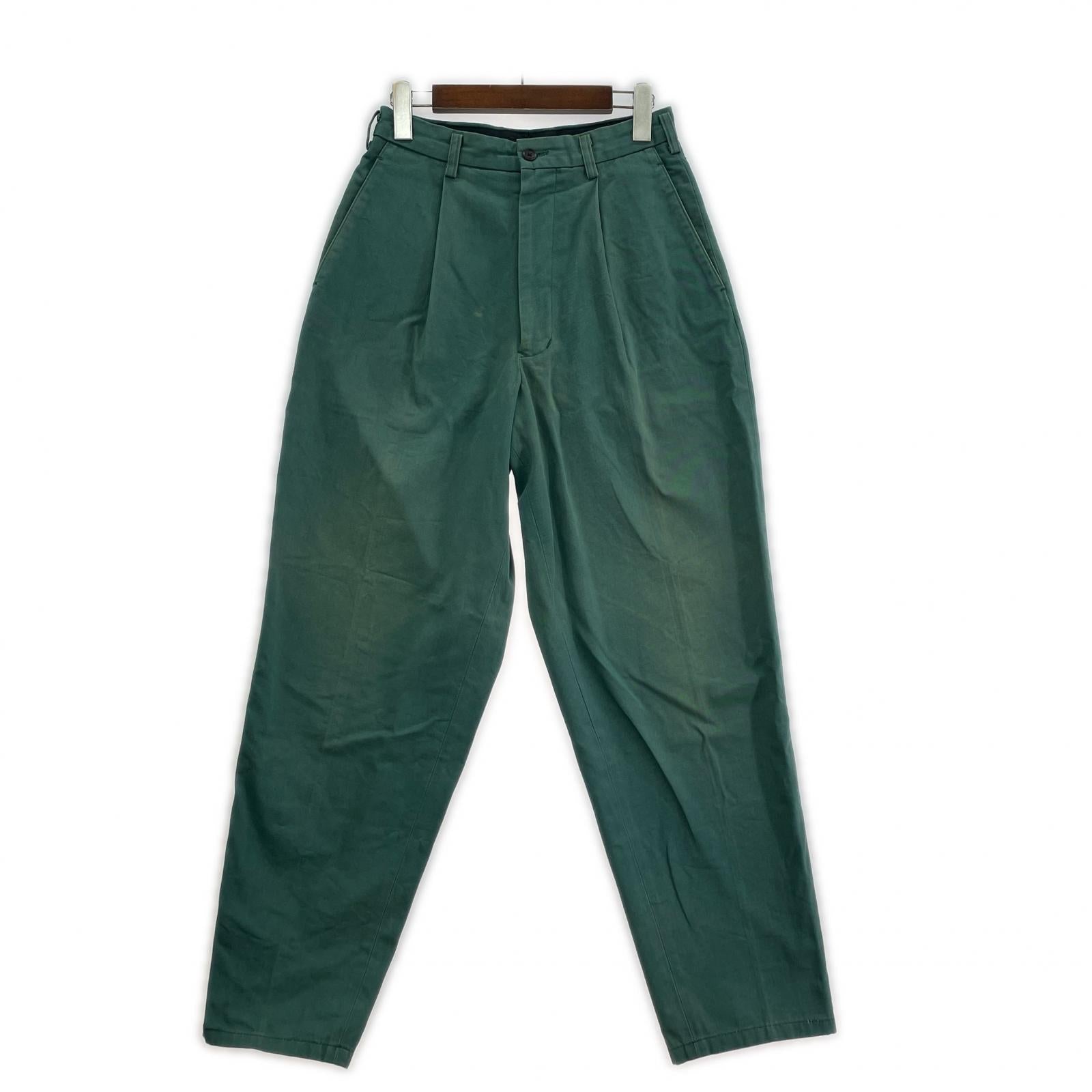 パンツ GARMENT DYED CROPPED PANTS S グリーン