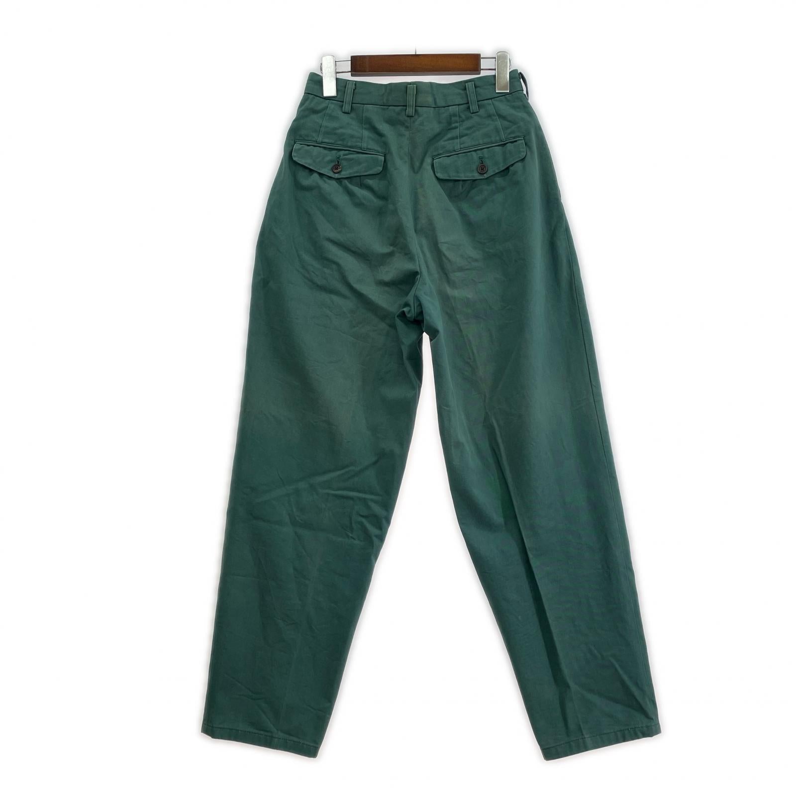 パンツ GARMENT DYED CROPPED PANTS S グリーン